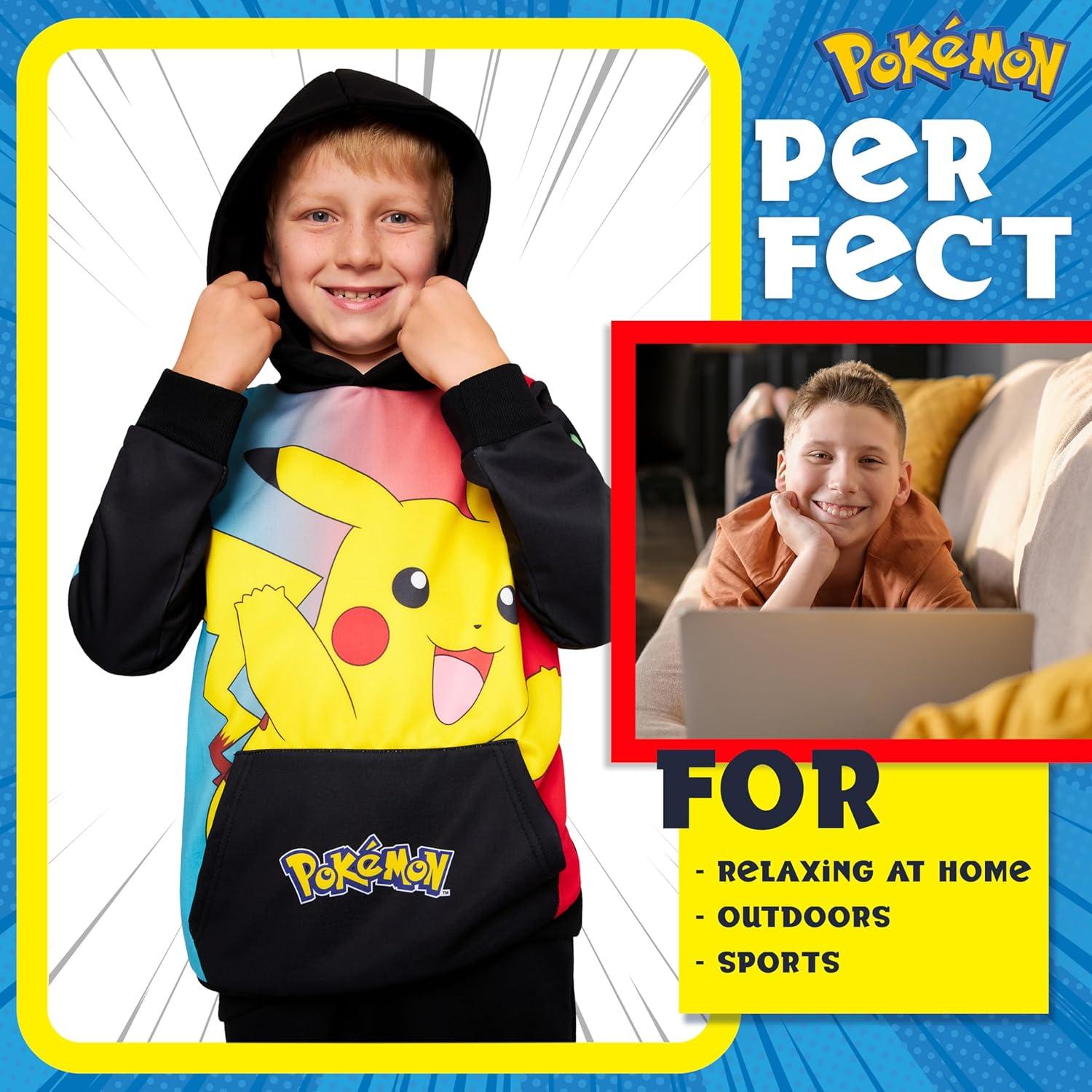 Sudadera con capucha Pokemon Fashion UK 9-10 años Negra