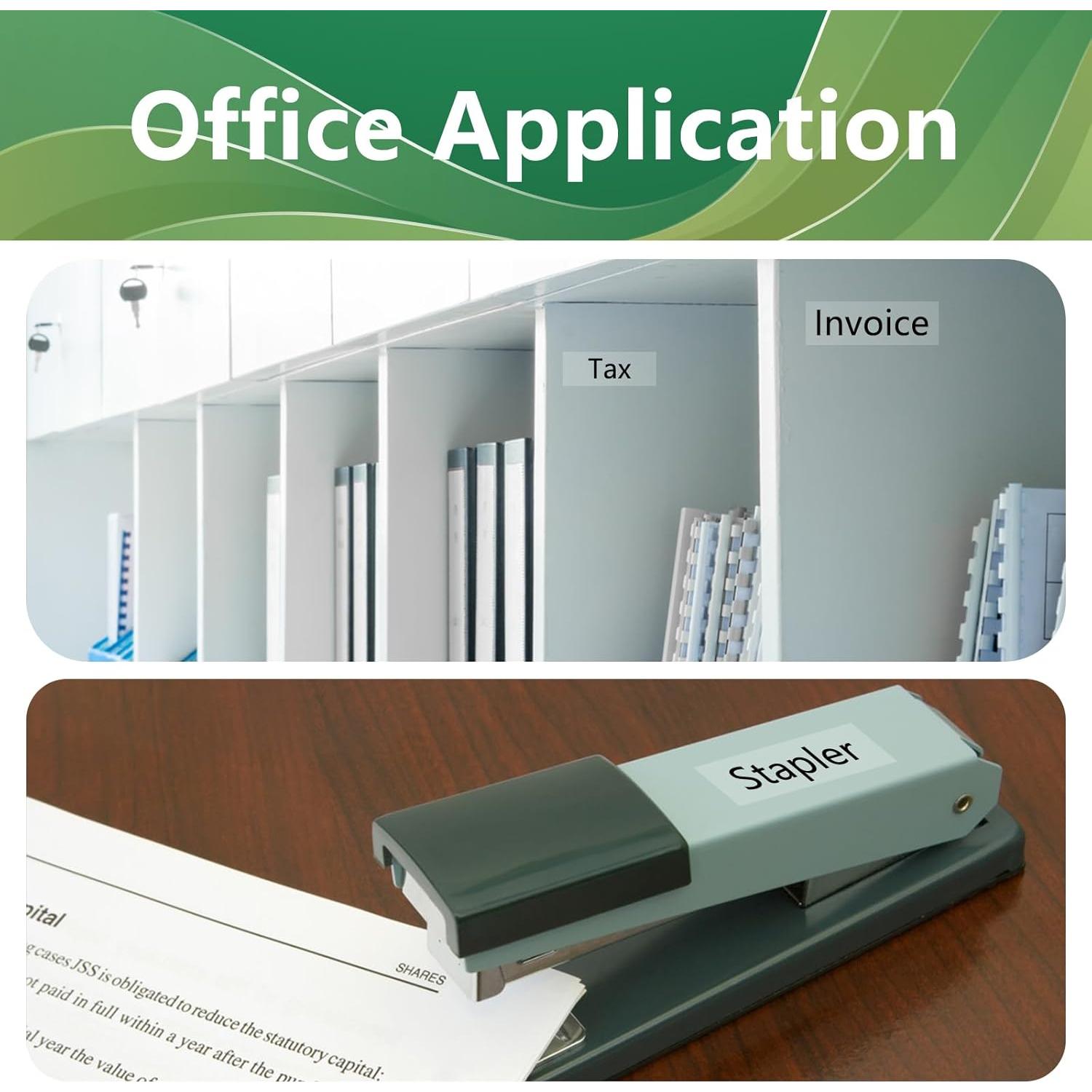 Cinta de Etiqueta Laminada Transparente 12mm YUANQIMM 4-Pack