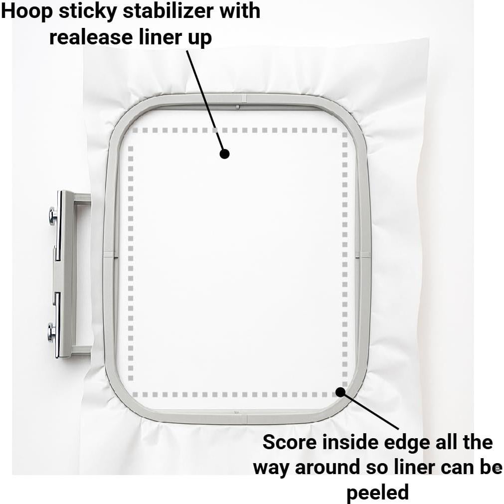 Estabilizador de Bordado Autoadhesivo H.B.I. 25.4 cm x 9.14 m