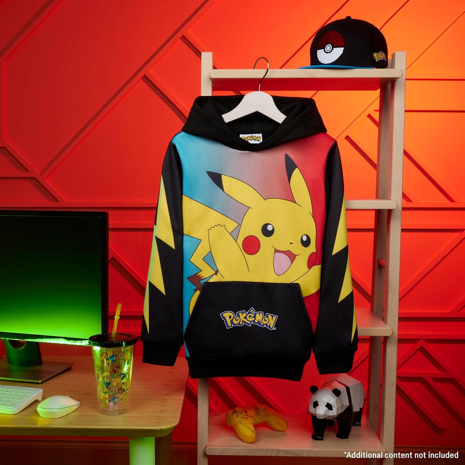 Sudadera con capucha Pokemon para niños 7-8 años - Negra