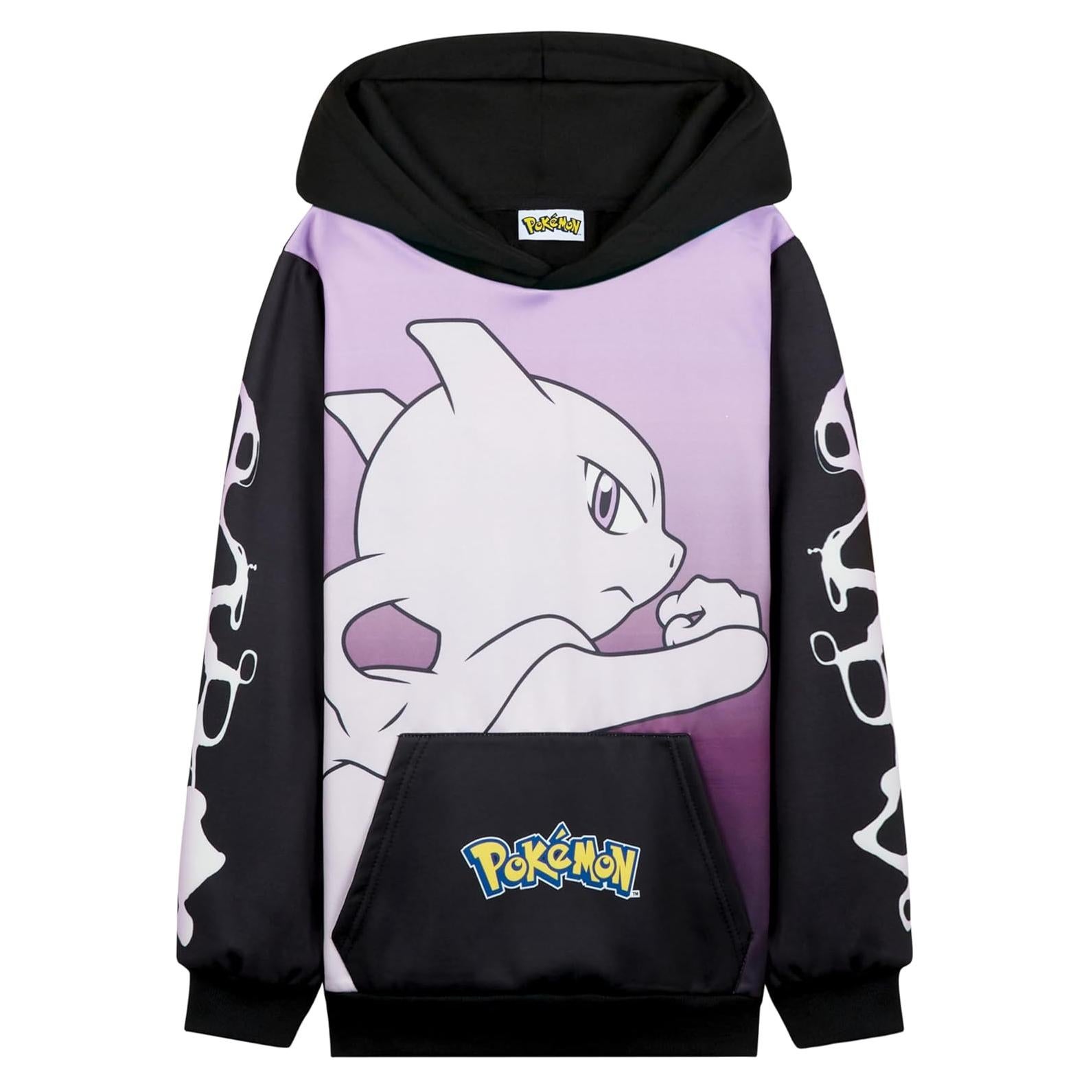Sudadera con capucha Pokemon para niños 13-14 años negra