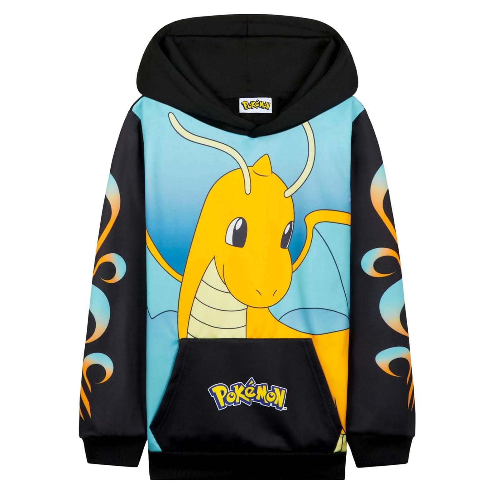 Sudadera con capucha Pokemon para niños 13-14 años negra