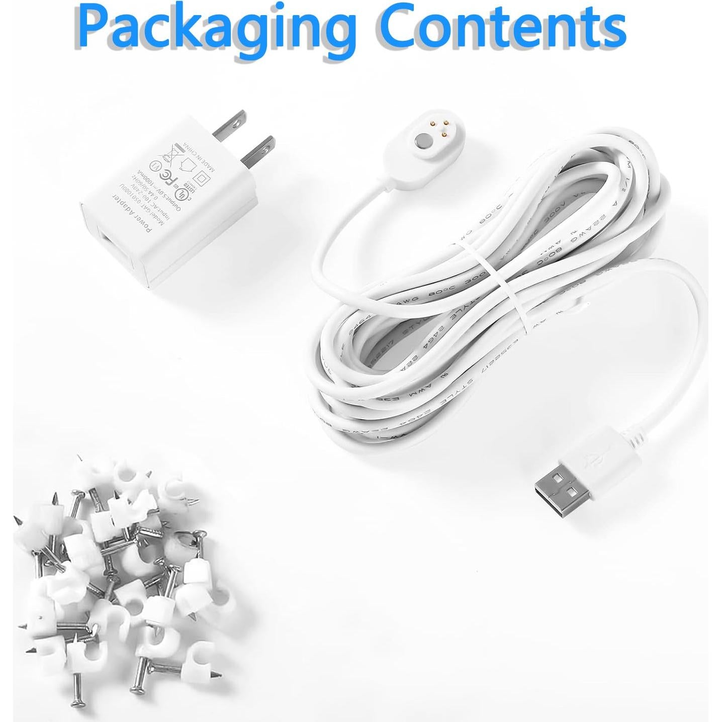 Cargador de Cámara Arlo Pro 3, 4, Ultra - Cable 4.88m