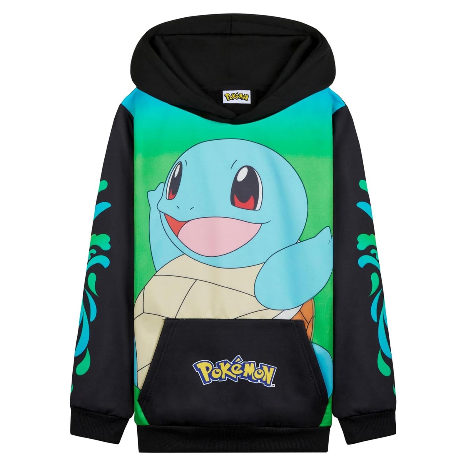Sudadera con capucha Pokemon para niños 7-8 años negra/verde