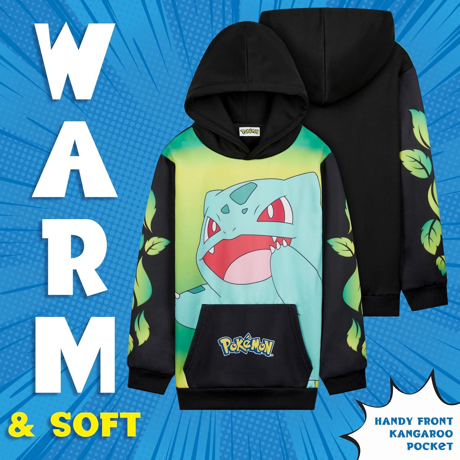 Sudadera con capucha Pokemon para niños 7-8 años negra/amarilla