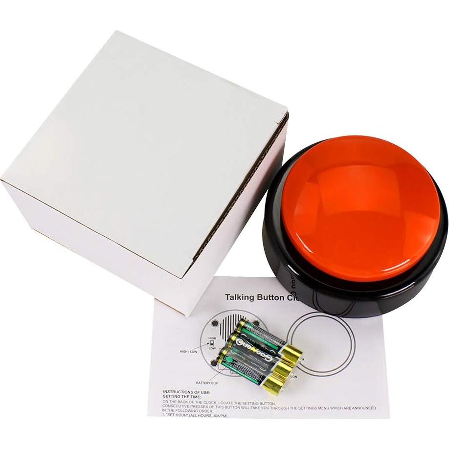 Reloj Hablante Grande A/B para Ciegos - Botón Fácil de Usar