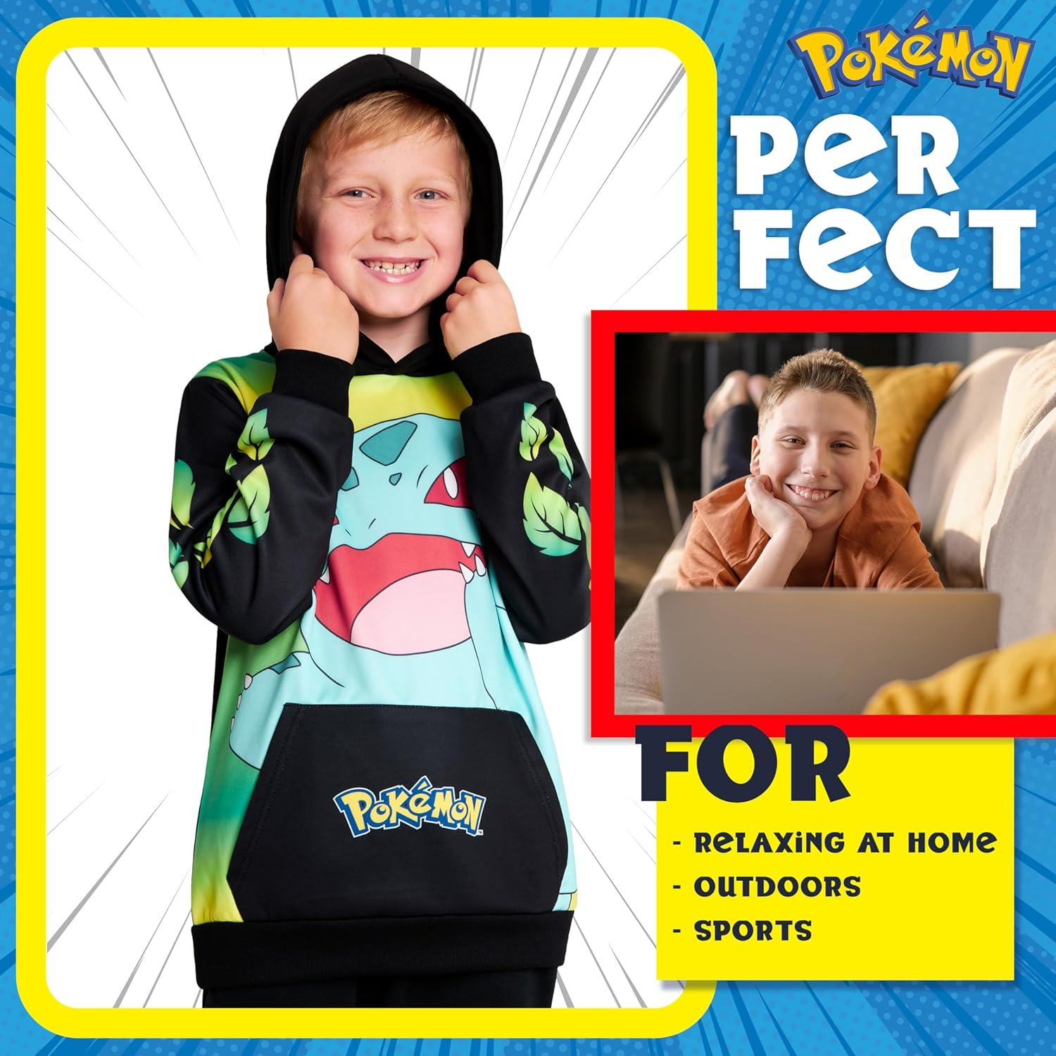 Sudadera con capucha Pokemon Fashion UK 13-14 años Negro/Amarillo