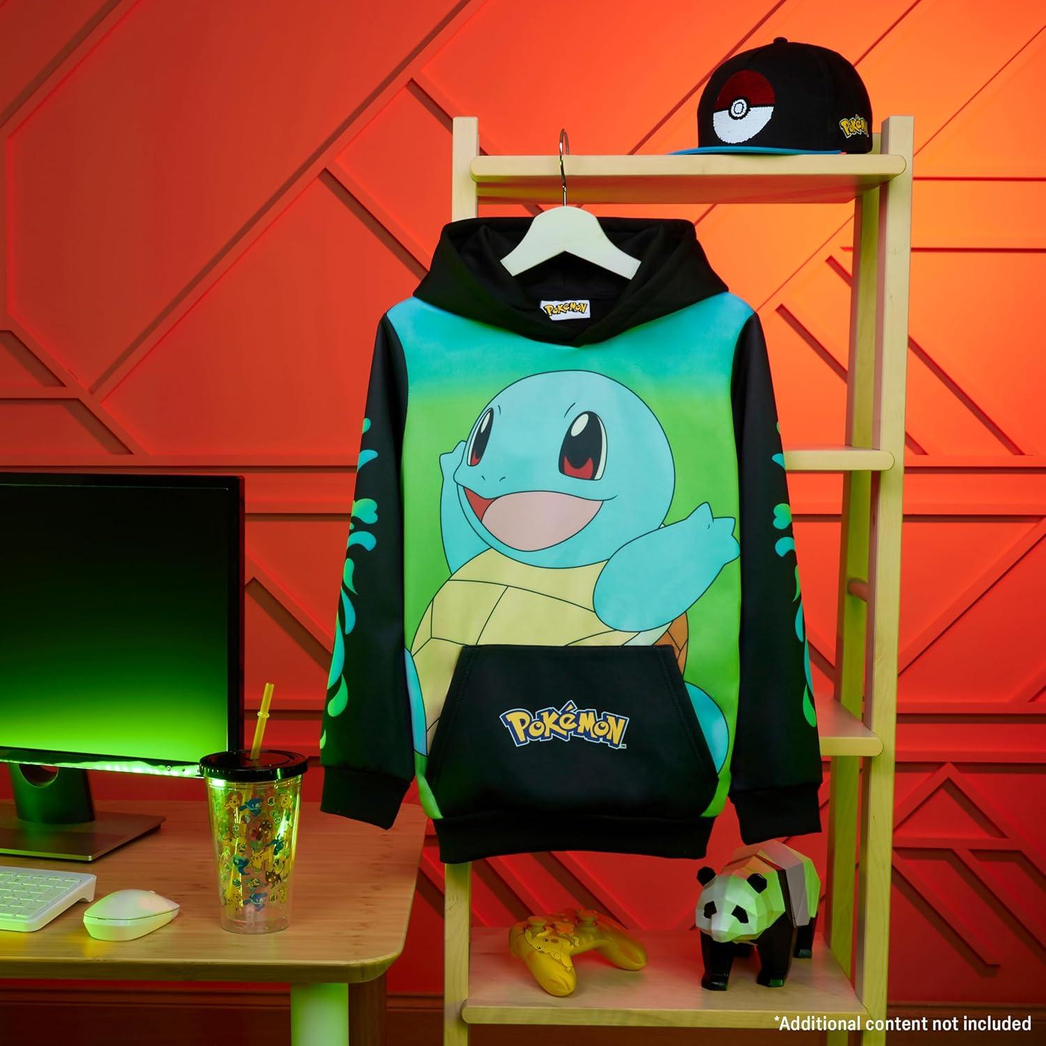 Sudadera con capucha Pokemon para niños 9-10 años negra