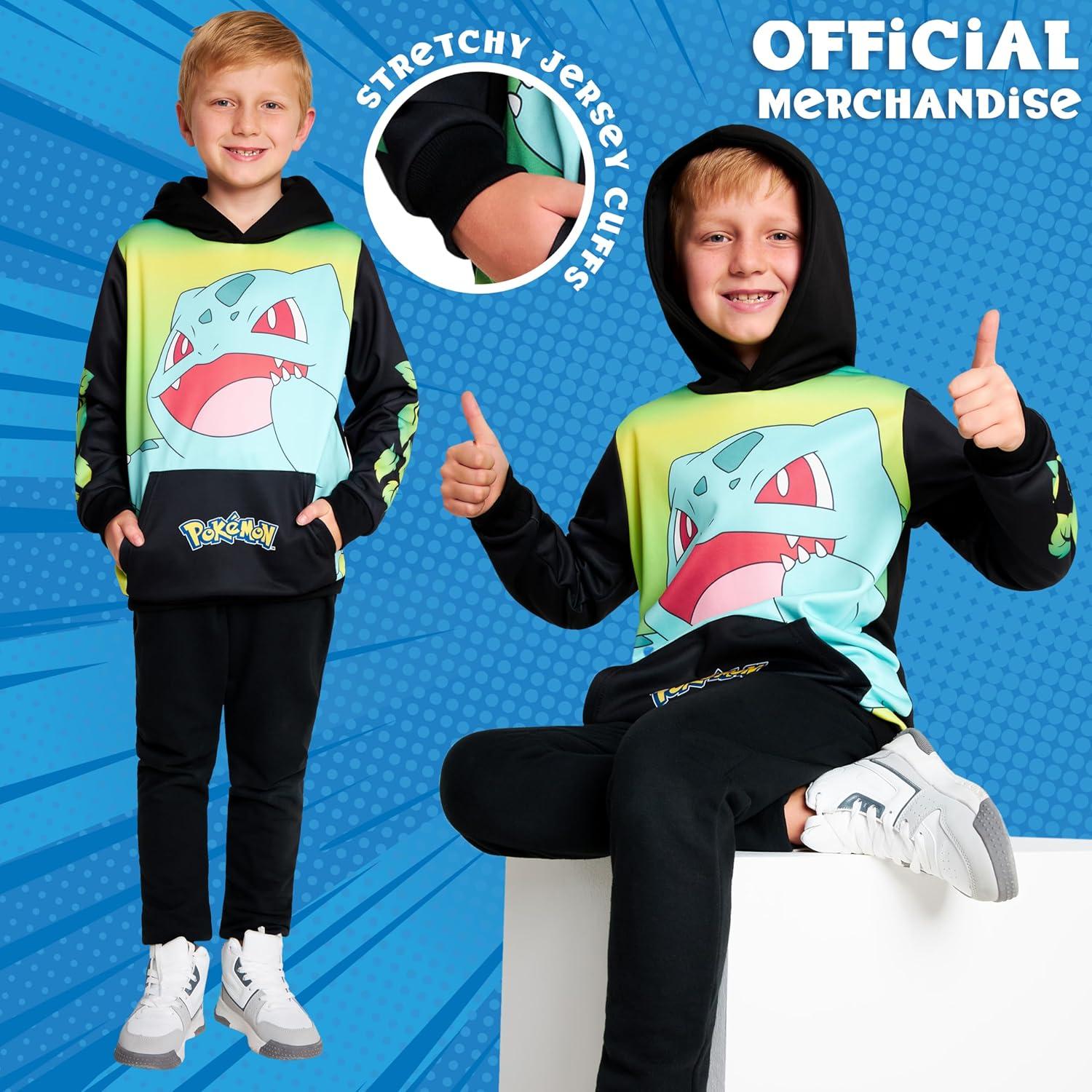 Sudadera con capucha Pokemon para niños 9-10 años negra/yellow