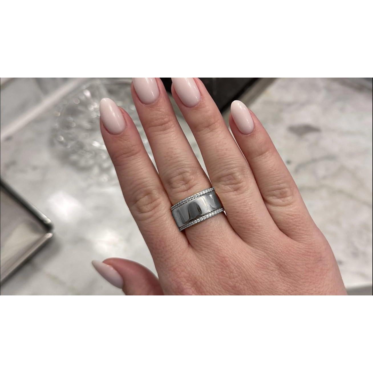 Anillo Eternidad Apilable GOURIK Baño de Oro 18K Mujeres