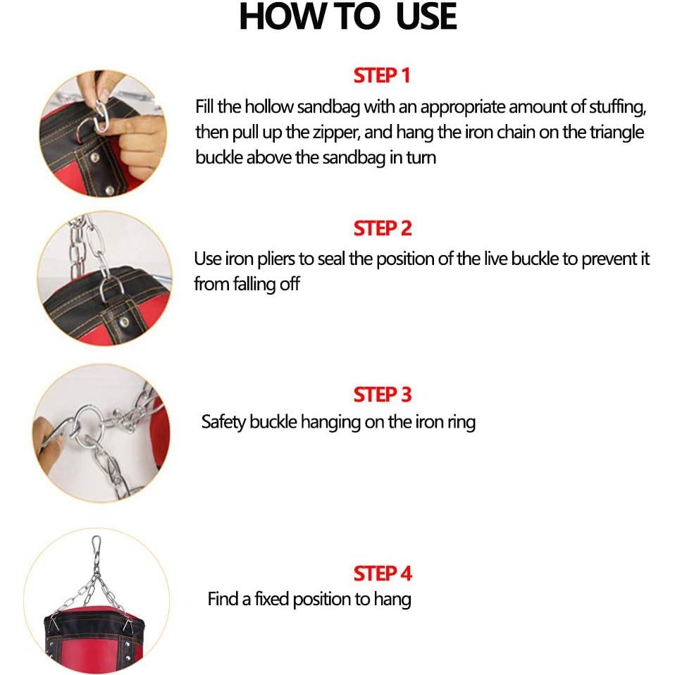 Saco de Boxeo Sfeexun 1,01 m con Guantes y Cadena