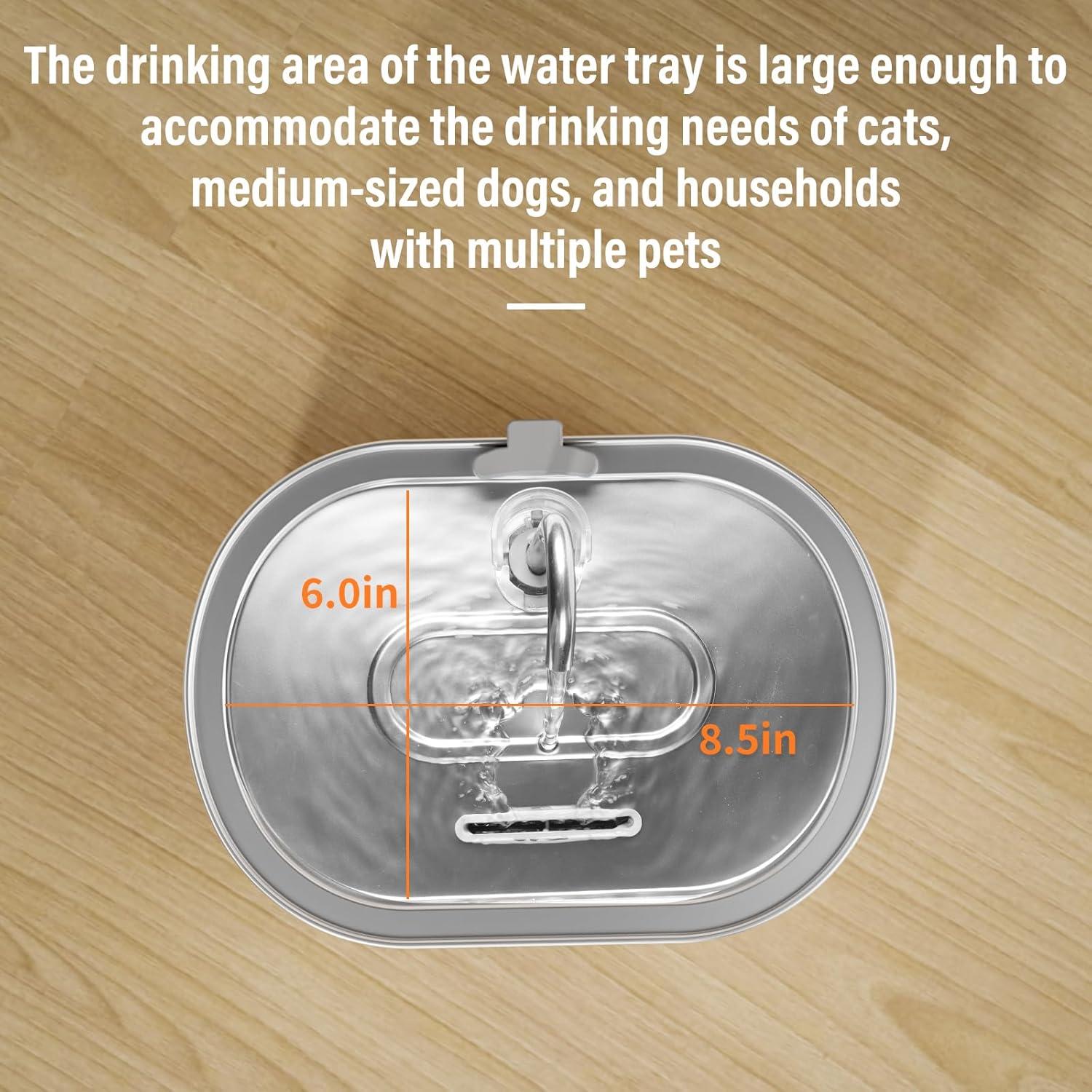 Fuente de Agua Automática para Gatos Lawfery 3.2L Acero Inoxidable