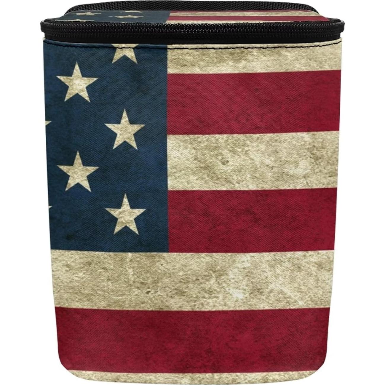 Basurero de Coche Yewattles Bandera Americana 17x12x23 cm