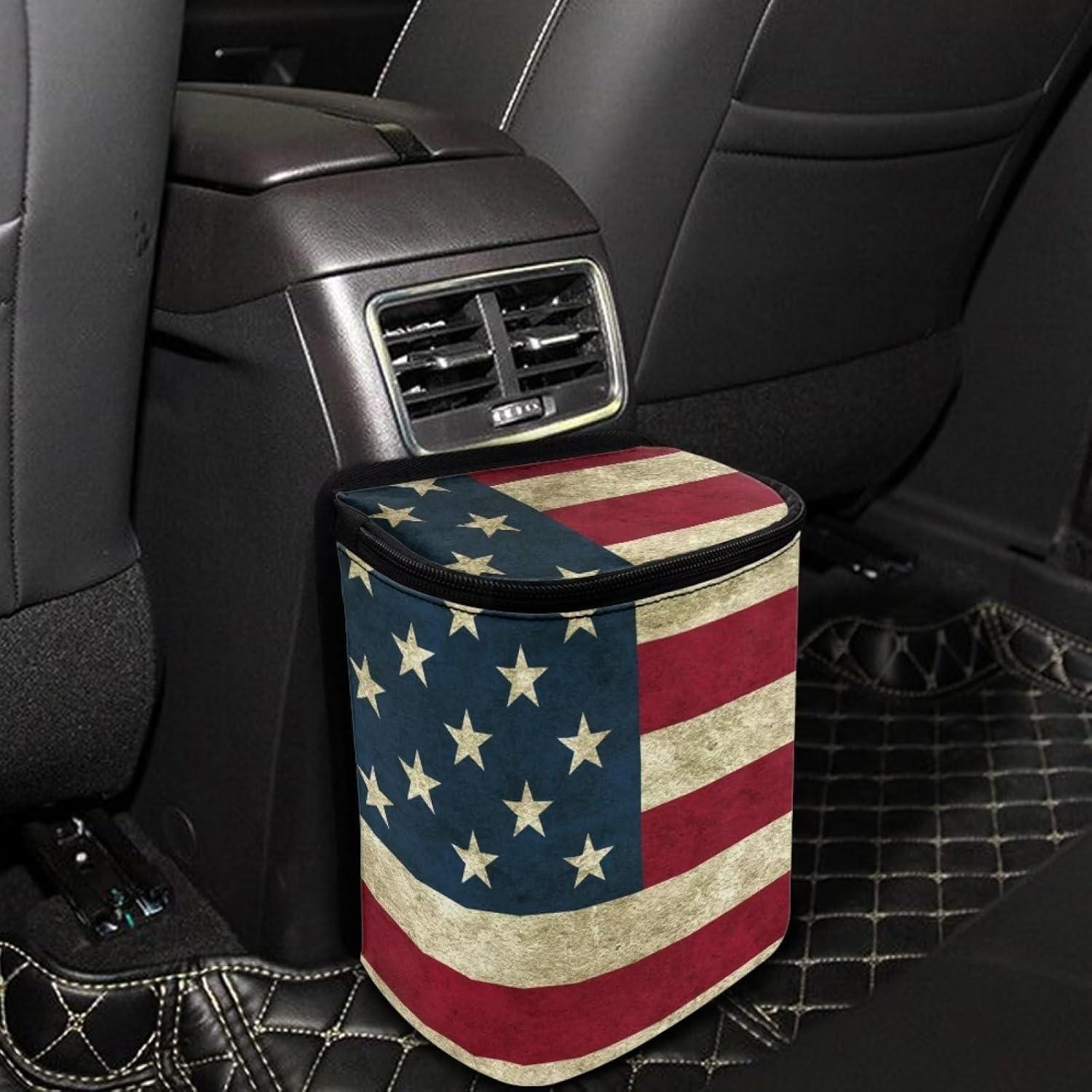 Basurero de Coche Yewattles Bandera Americana 17x12x23 cm