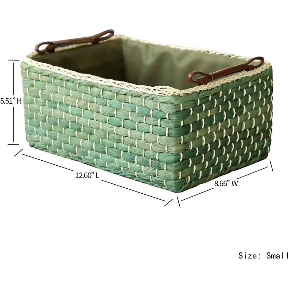 Caja de Almacenamiento Pequeña KINGWILLOW Verde 32x22x14 cm