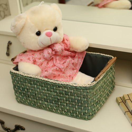 Caja de Almacenamiento Pequeña KINGWILLOW Verde 32x22x14 cm