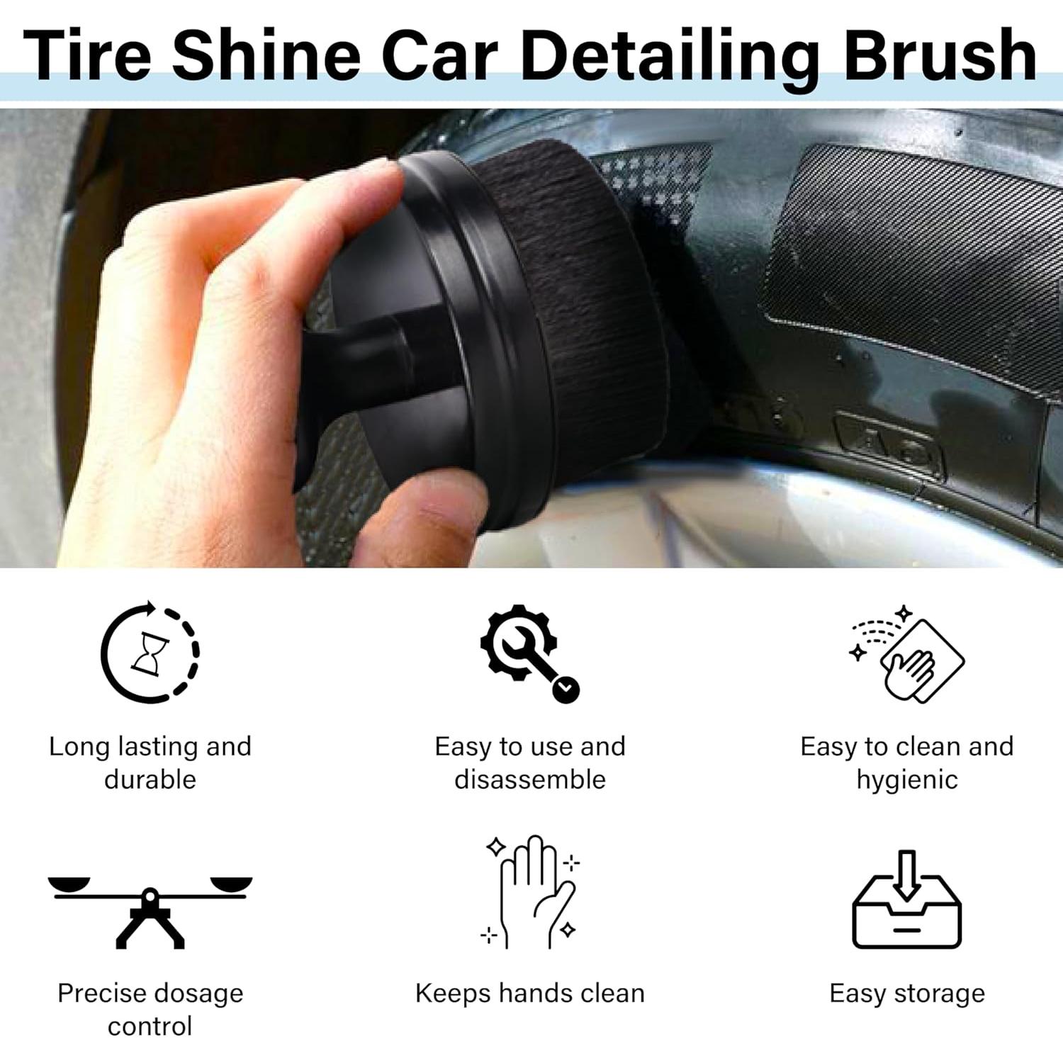 2 PCS Cepillo Aplicador de Brillo para Neumáticos Ecocstm