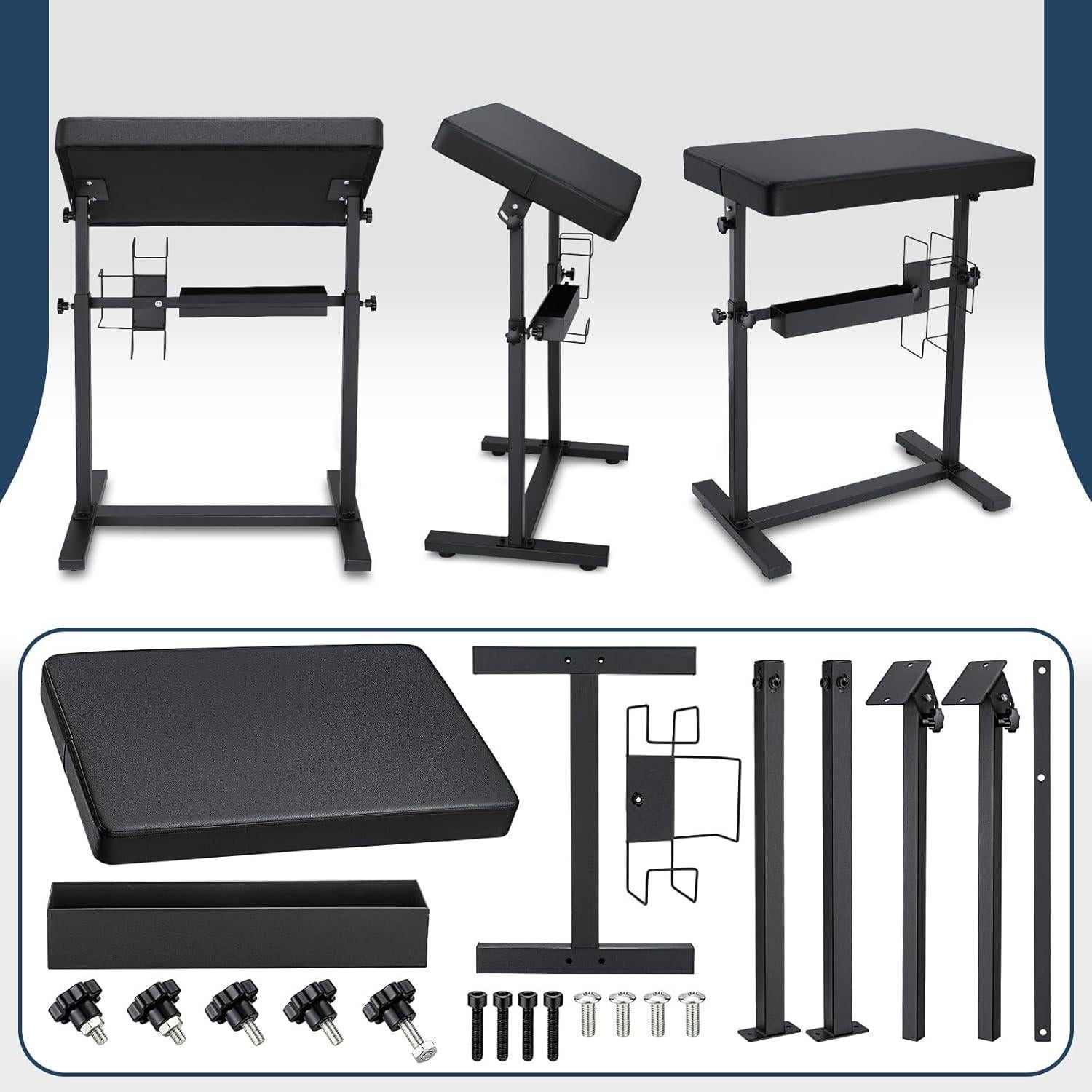 Soporte de Reposabrazos de Tatuaje Udefineit Ajustable Negro