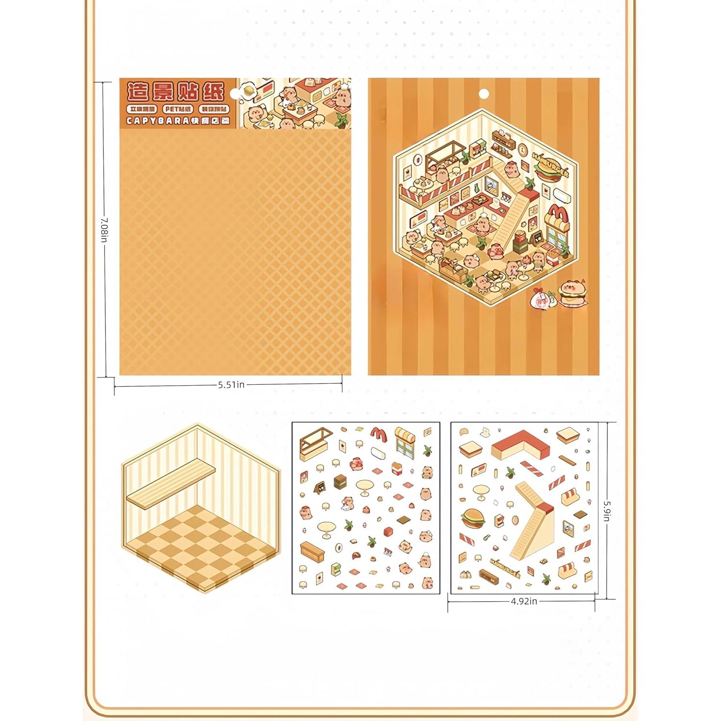 Pegatinas 3D de Casa DIY Affoto - 12 Sets Creativos