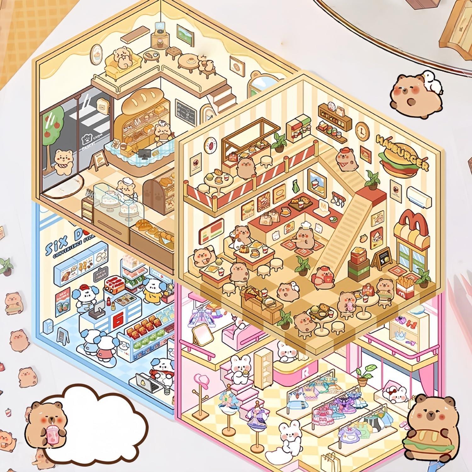 Pegatinas 3D de Casa DIY Affoto - 12 Sets Creativos