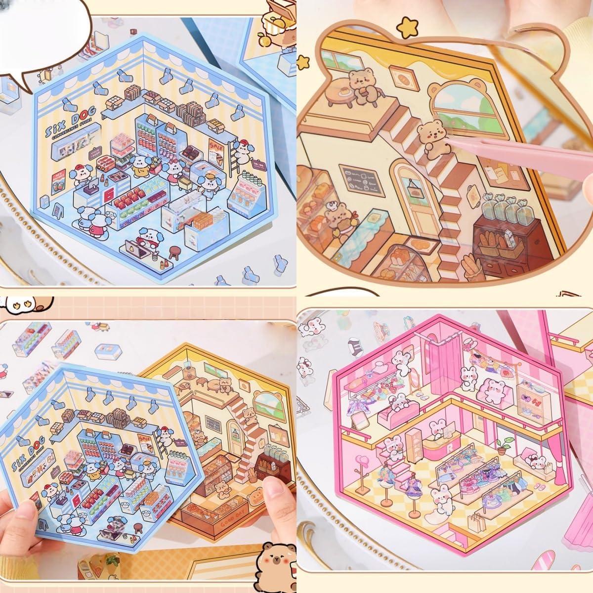 Pegatinas 3D de Casa DIY Affoto - 12 Sets Creativos