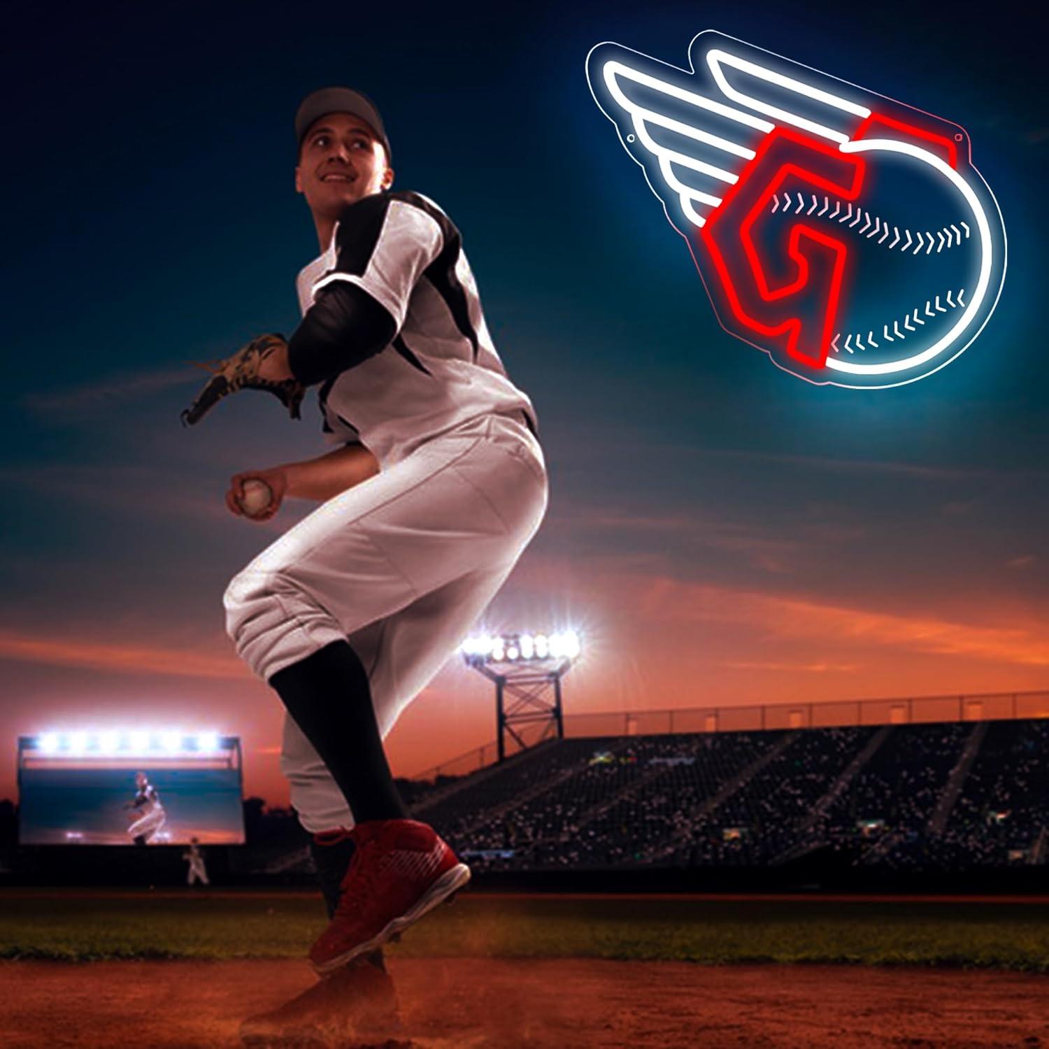 Luz de Neón LED Brineon Cleveland Baseball 29.5x36.8cm