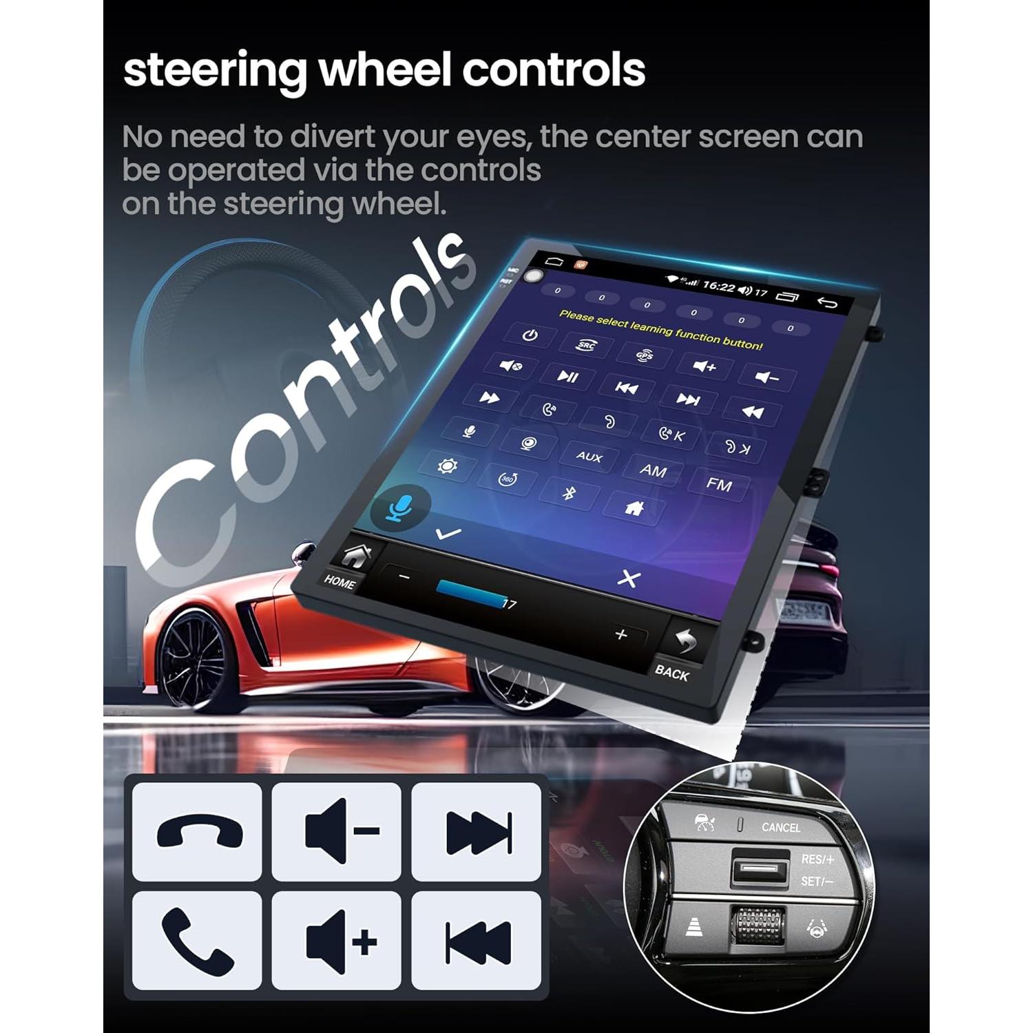 Estéreo de Coche Android 12 Fortdows 10.4" GPS Bluetooth para Ford Focus 2012-2018