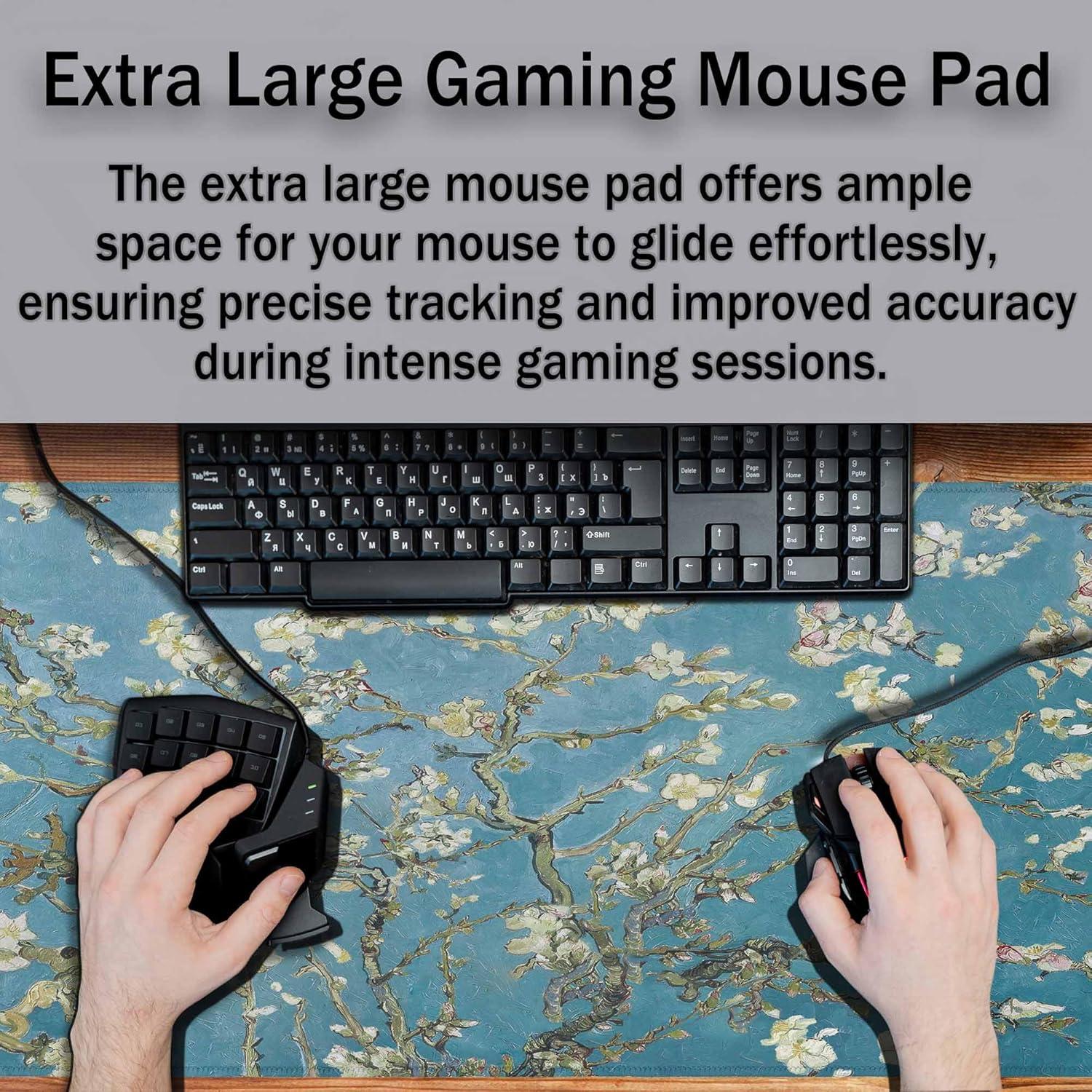 Alfombrilla de Escritorio Grande Y YIHANGBEST Almendra en Flor 90x40cm