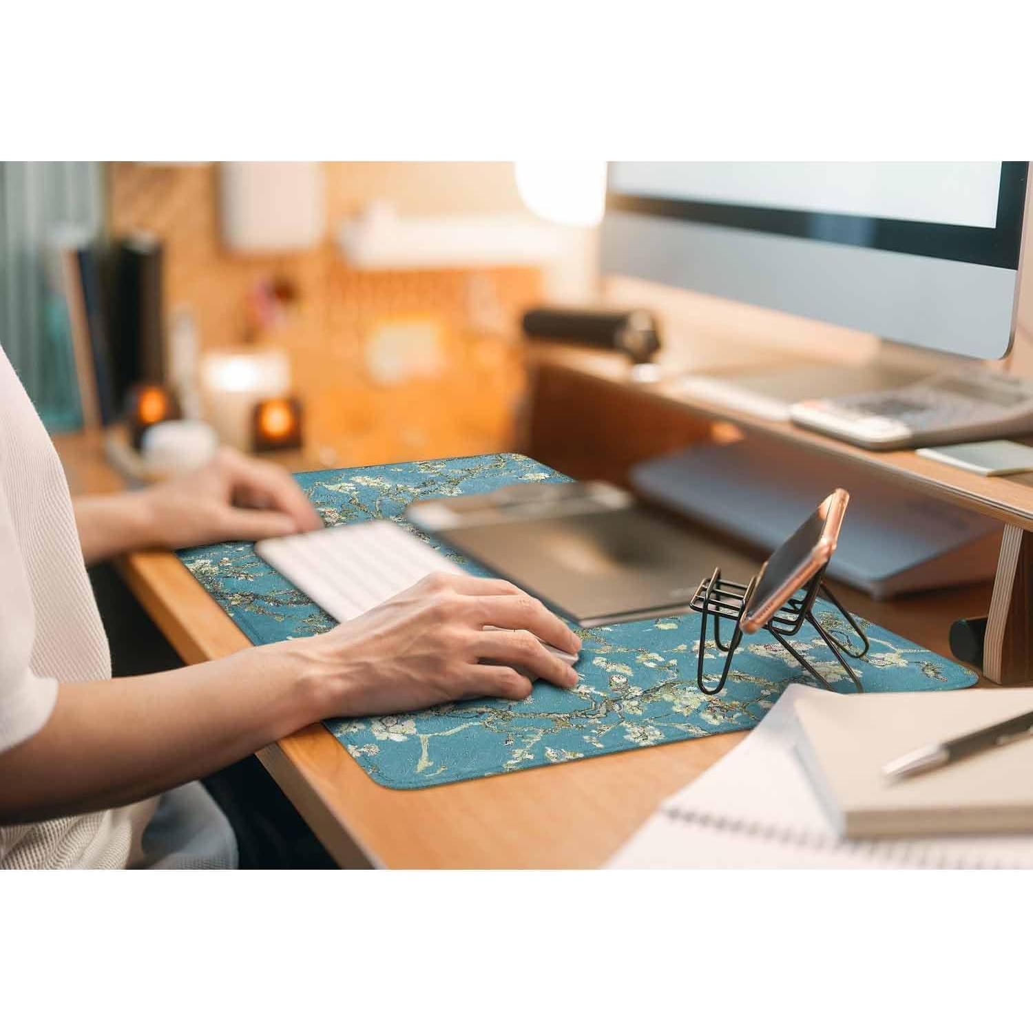 Alfombrilla de Escritorio Grande Y YIHANGBEST Almendra en Flor 90x40cm