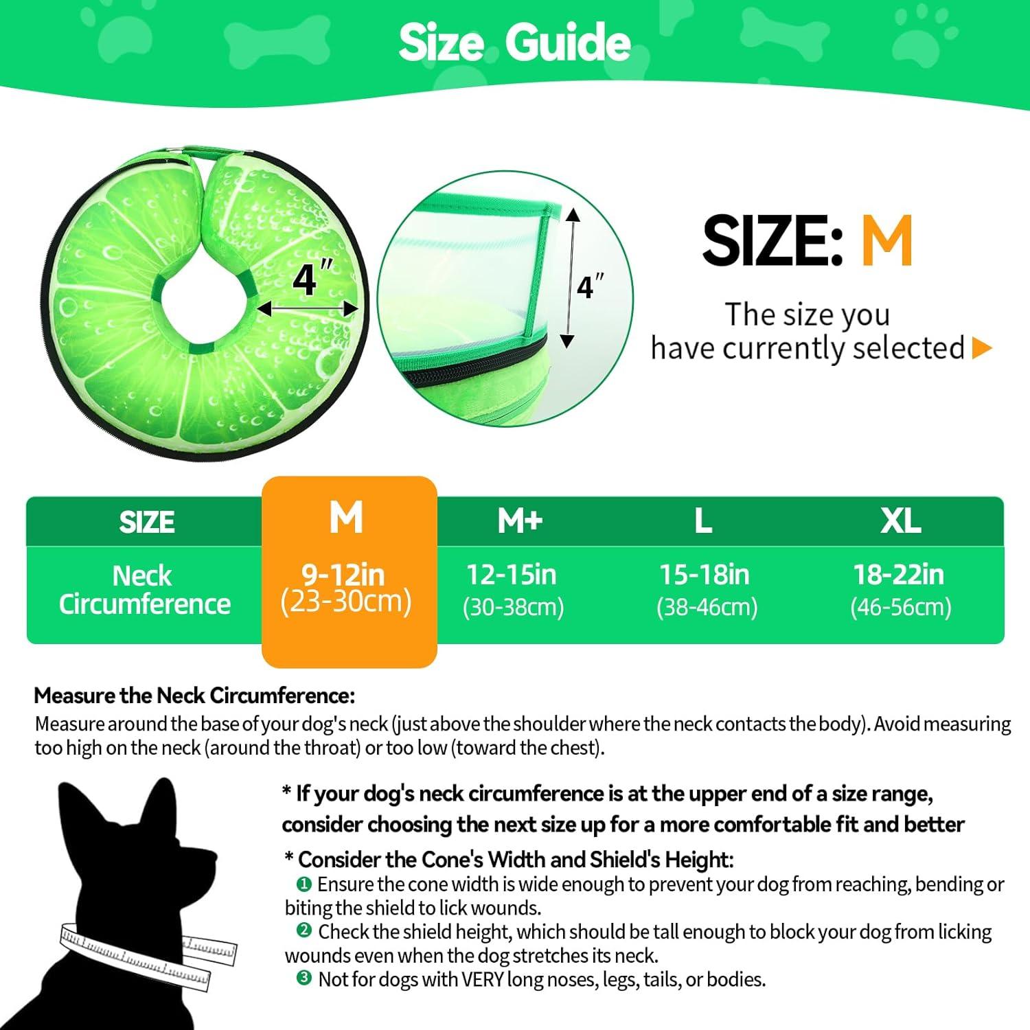 Collar Inflable Elizabethano AThooDel M para Perros Medianos y Grandes