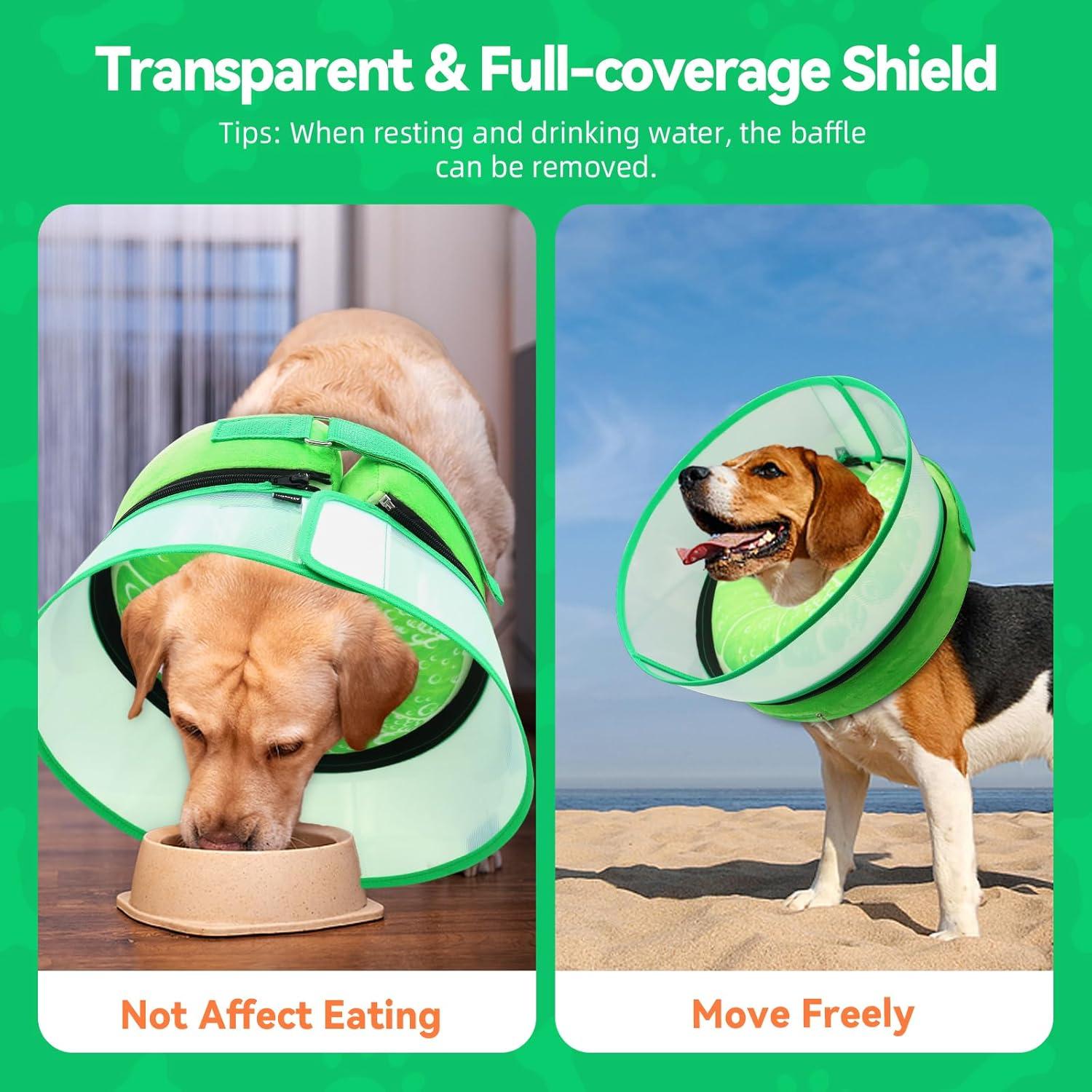 Collar Inflable Elizabethano AThooDel M para Perros Medianos y Grandes