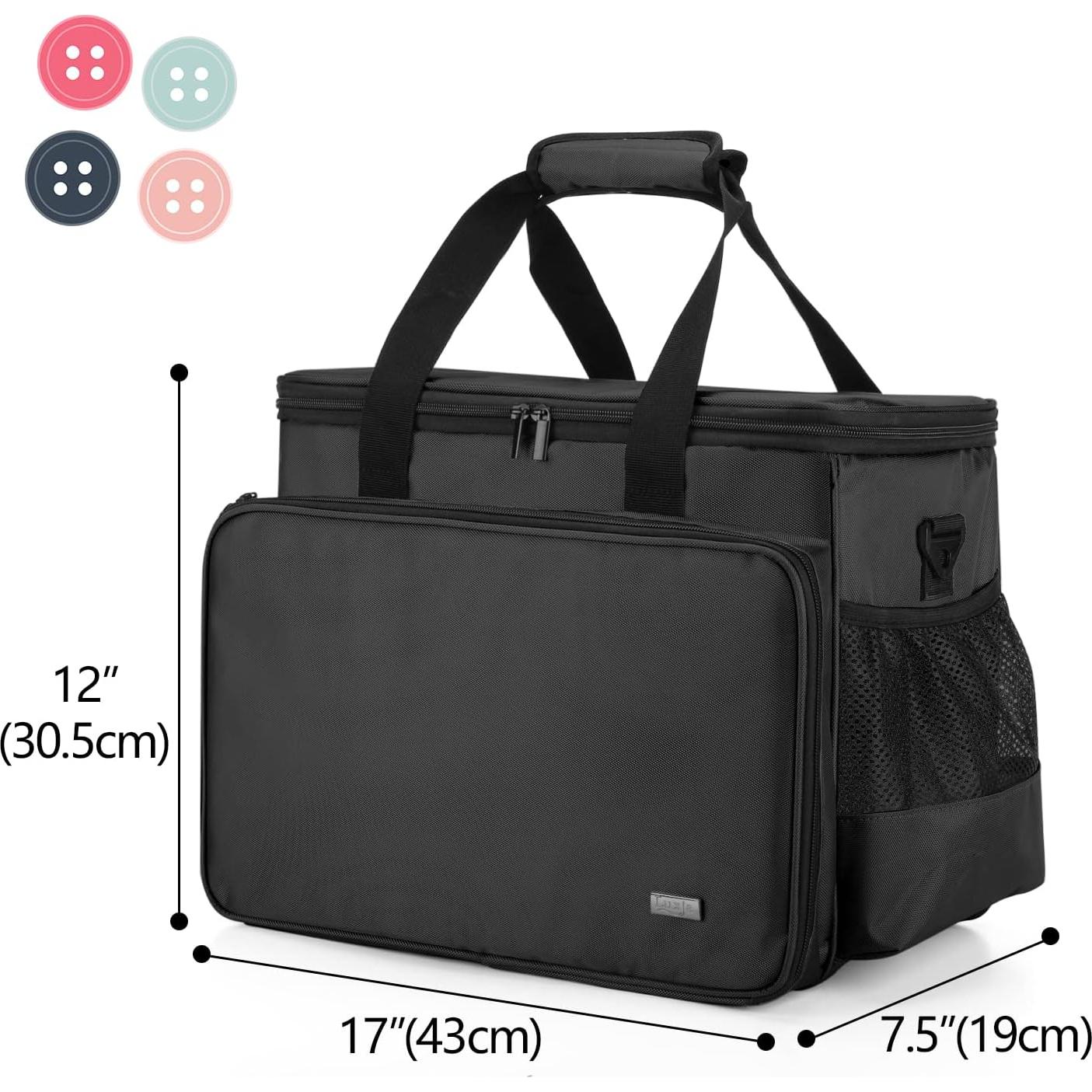 Funda para Máquina de Coser LUXJA con Carro Desmontable - Negro