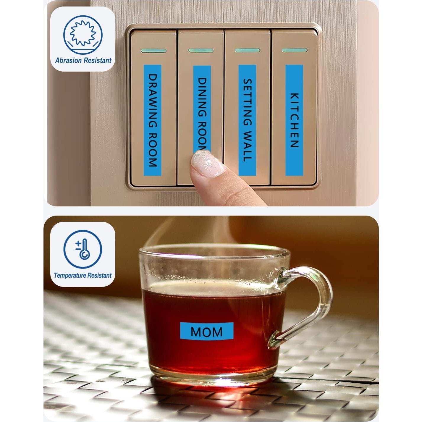 Cinta Laminada 12mm Negro sobre Azul Msudoku TZe-531 Paquete 3