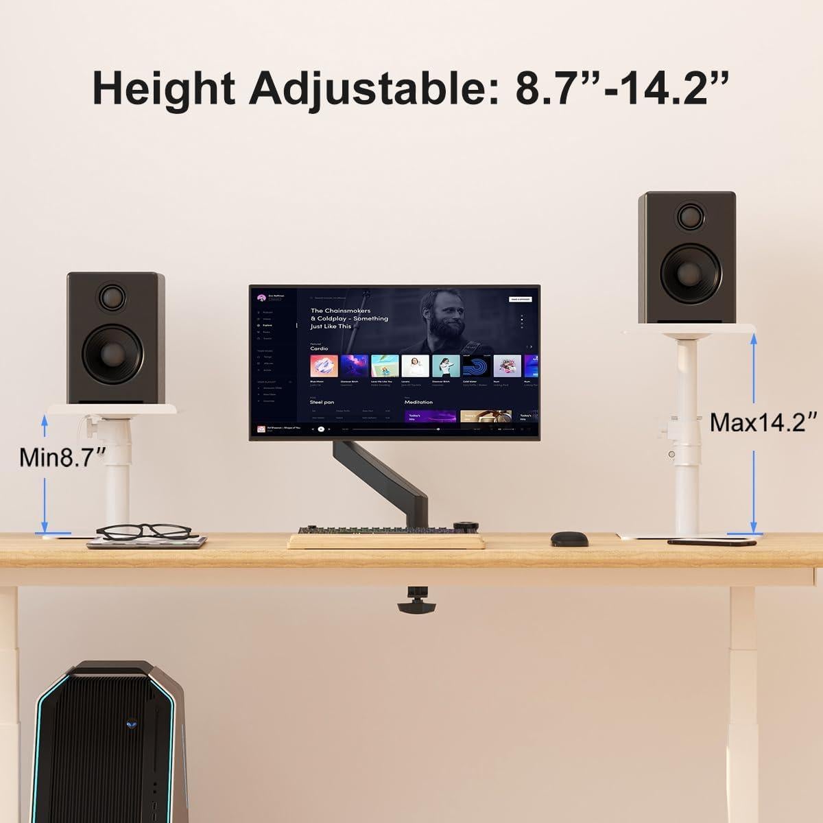 Soporte de Altavoz de Pie Ajustable Suptek SDM001TW - Paquete de 2