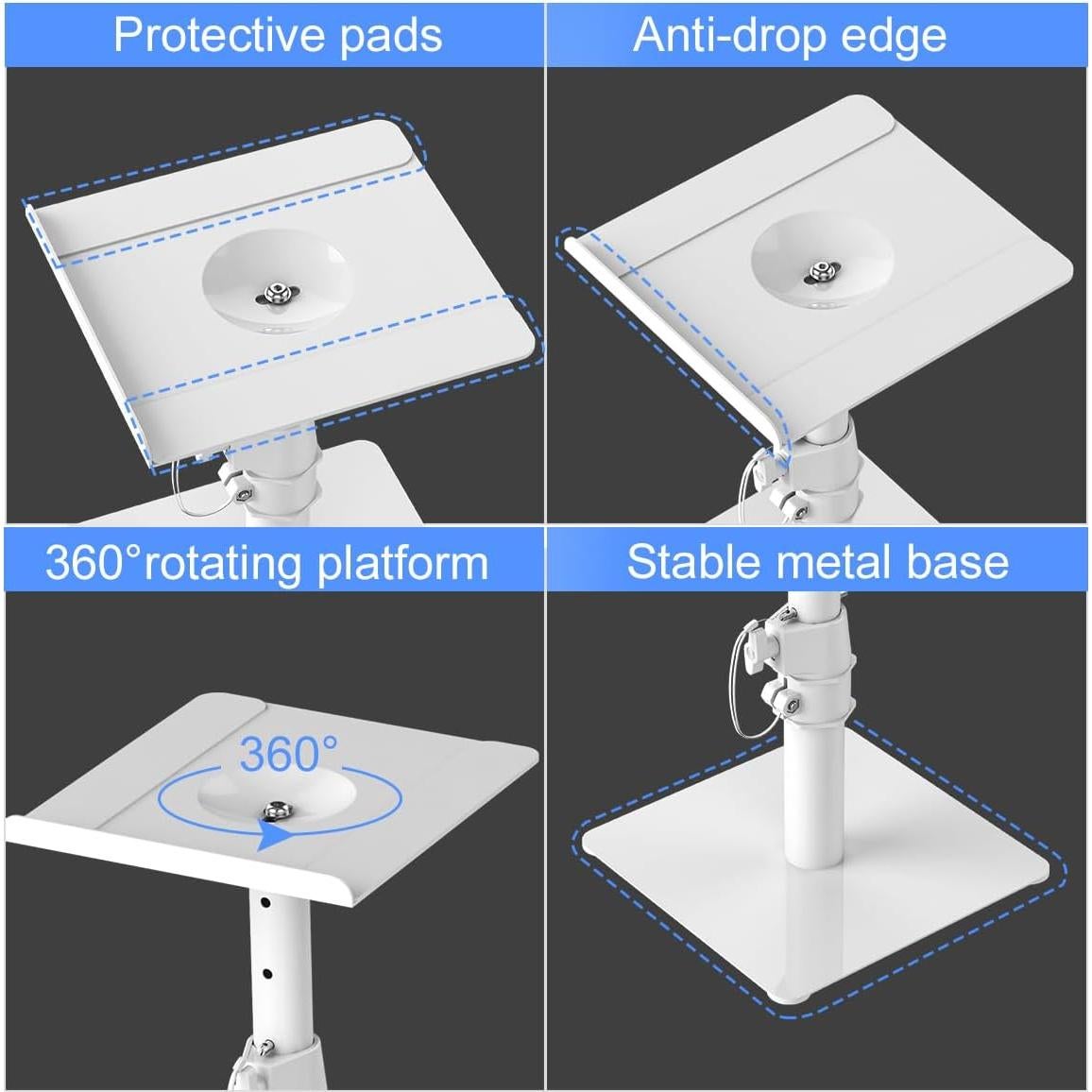 Soporte de Altavoz de Pie Ajustable Suptek SDM001TW - Paquete de 2