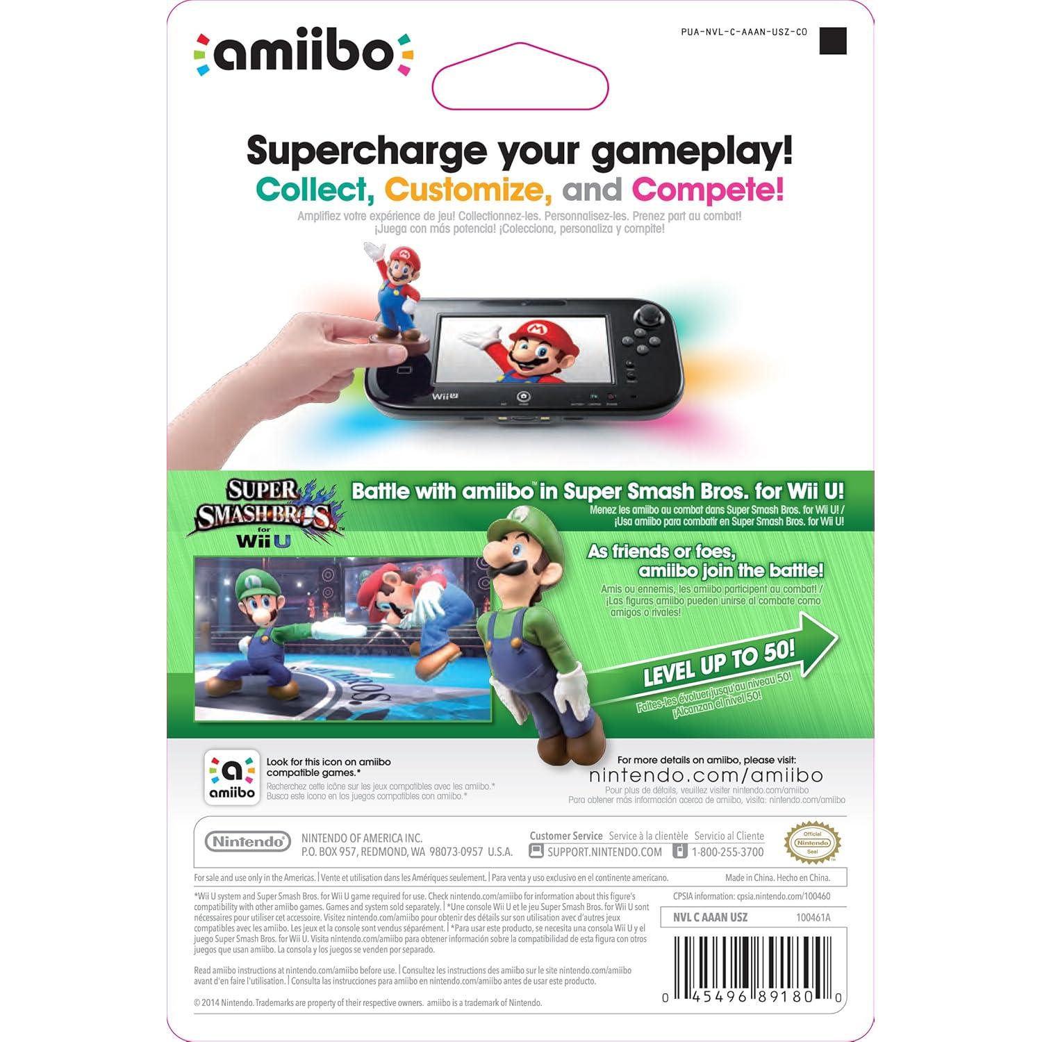 Amiibo Luigi - Nintendo - Super Smash Bros - Interactivo