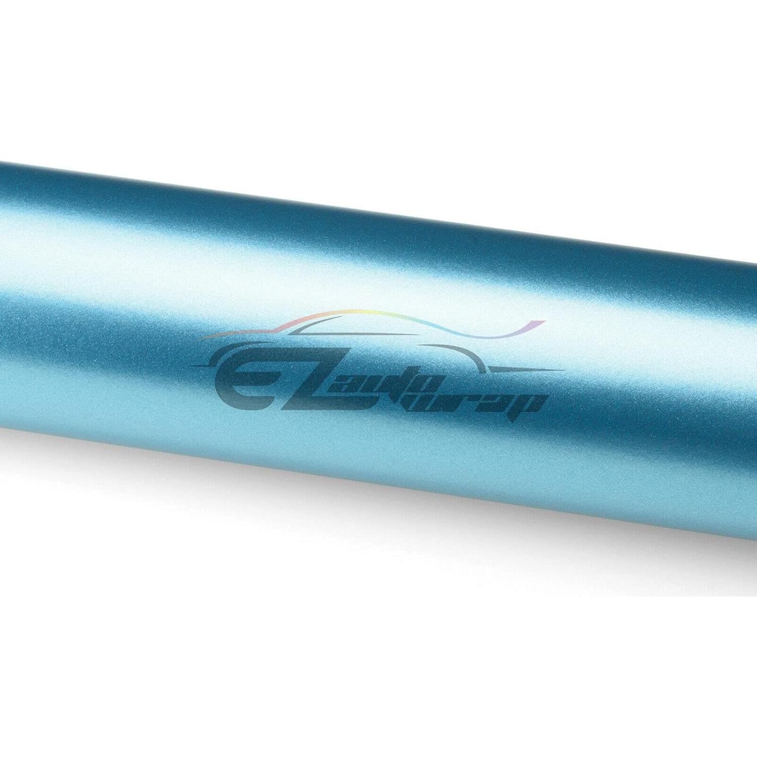 Vinilo Adhesivo Mate Metálico Azul Lago 60x152 cm EZAUTO WRAP