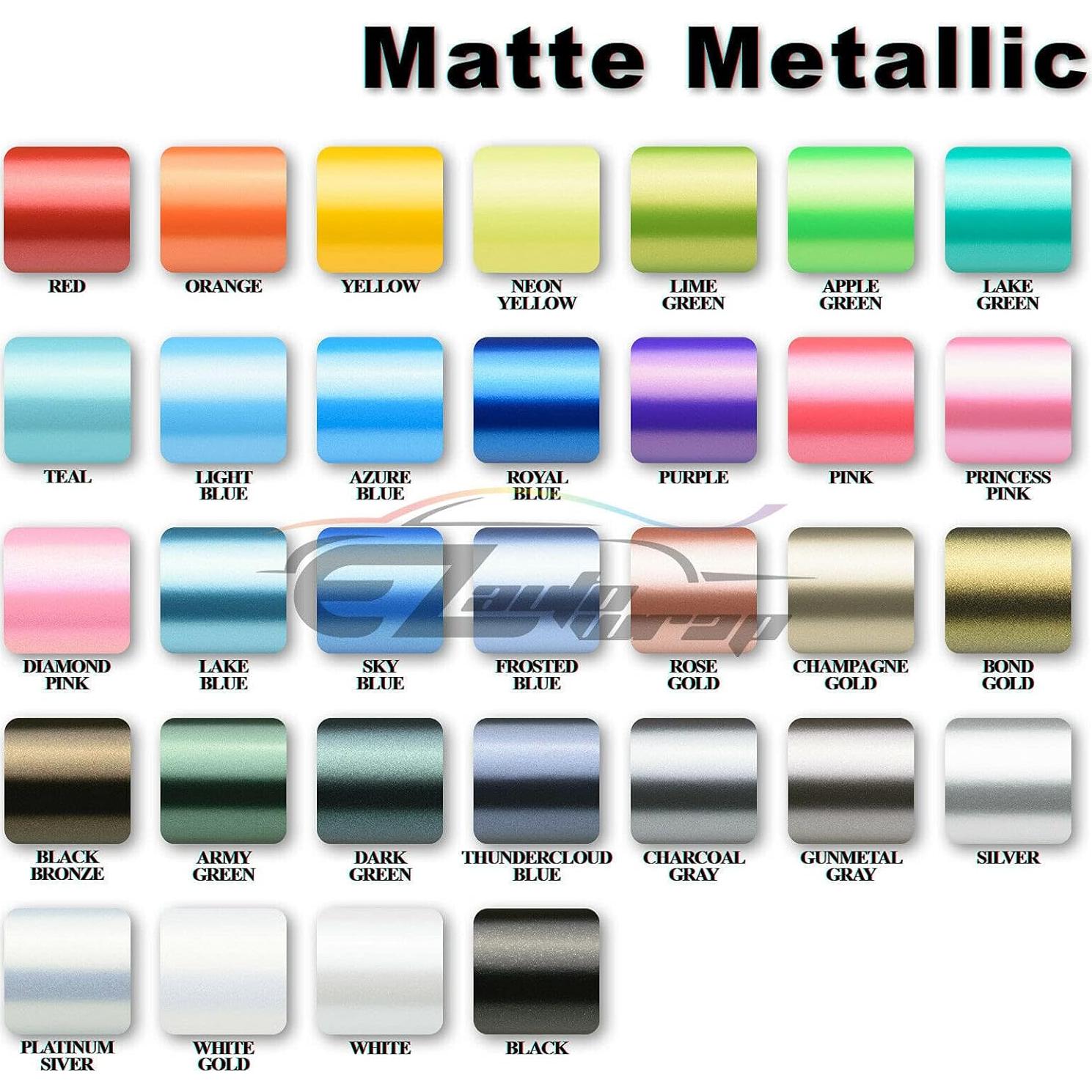 Vinilo Adhesivo Mate Metálico Azul Lago 60x152 cm EZAUTO WRAP