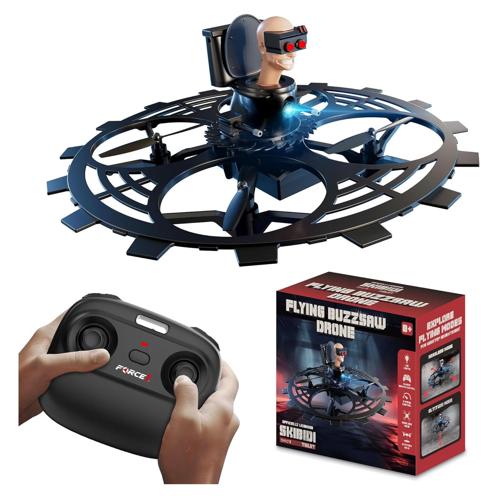 Drone RC Force1 Skibidi Toilet Buzzsaw - Control Remoto 50m