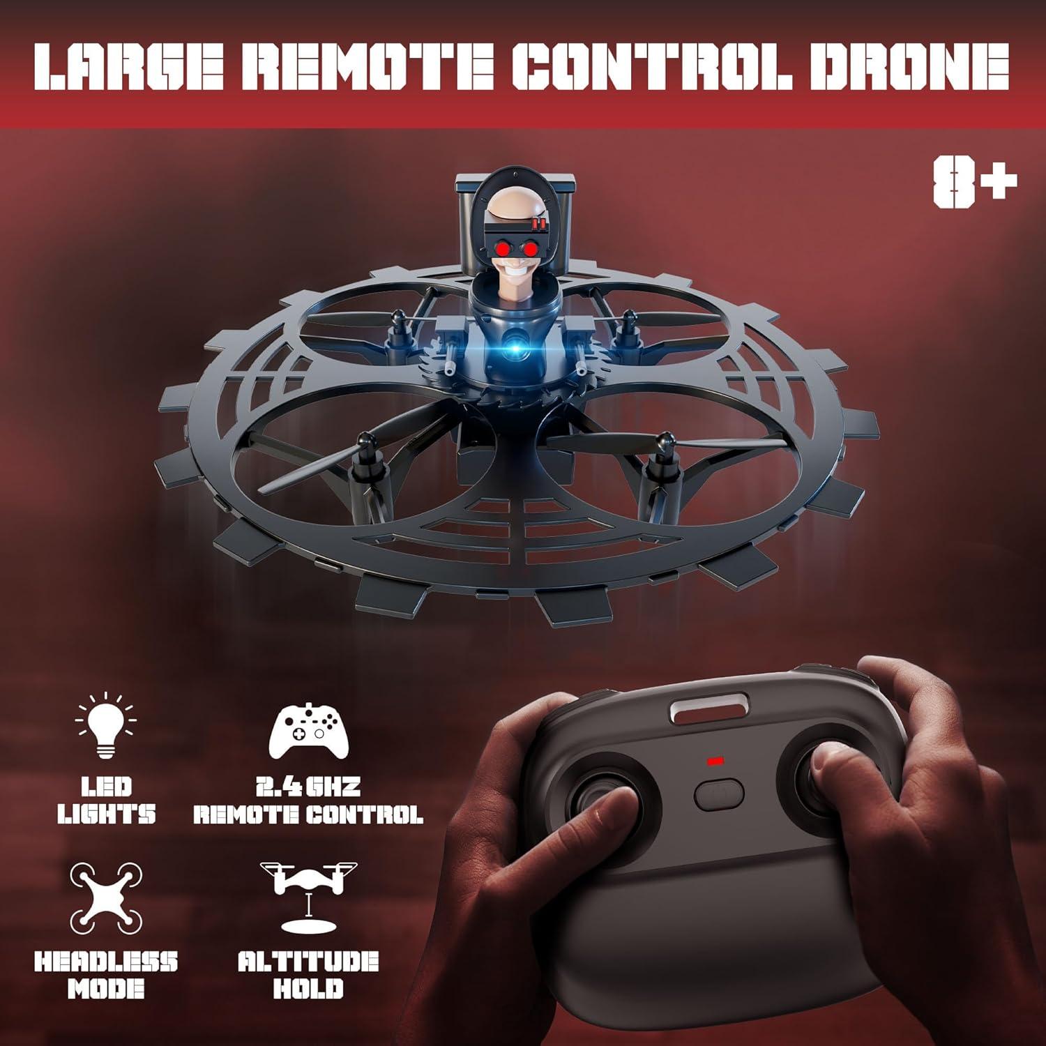 Drone RC Force1 Skibidi Toilet Buzzsaw - Control Remoto 50m