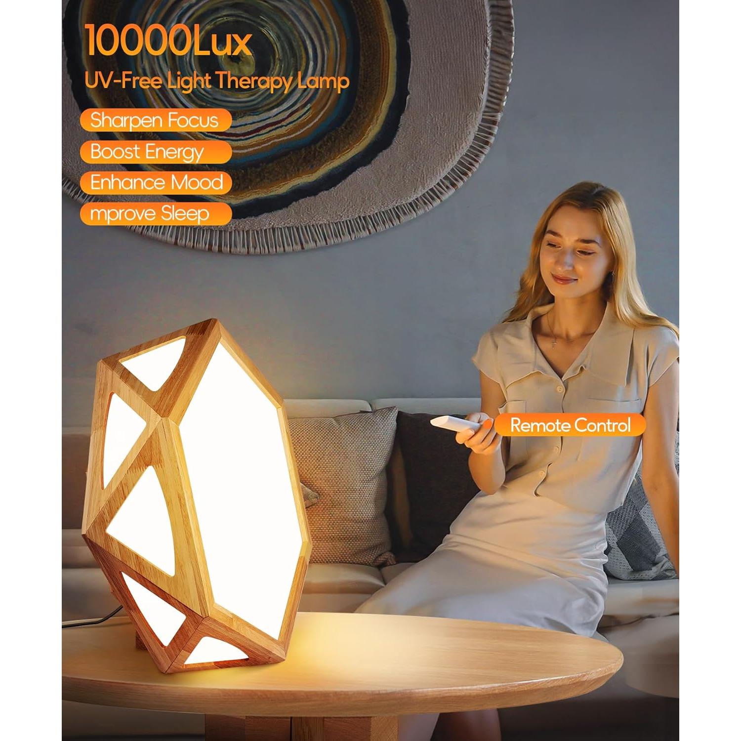 Lámpara de Terapia de Luz HIBOITEC 10000 Lux Sin UV 3 Temperaturas