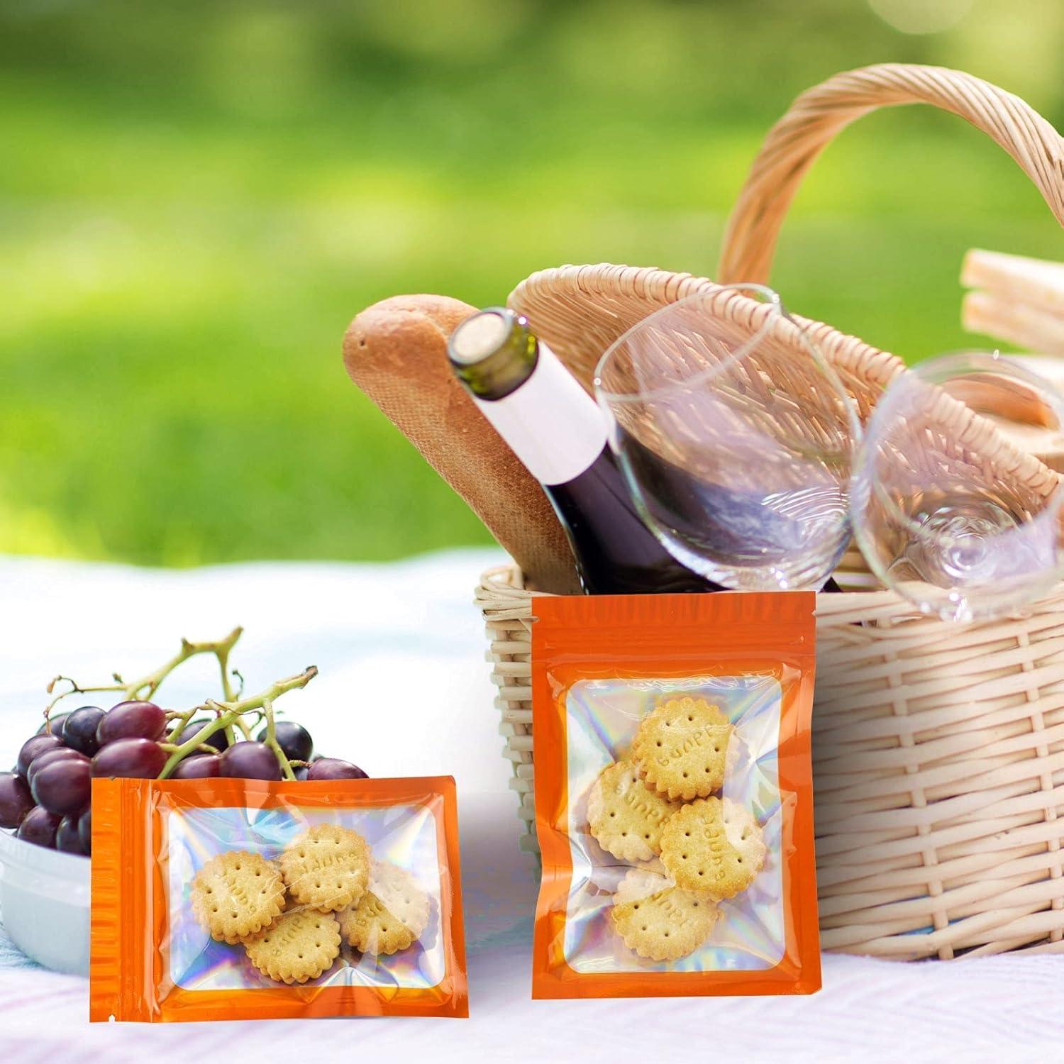 YOTOZU 100 Bolsas Holográficas Reutilizables 7.6x11.9 cm