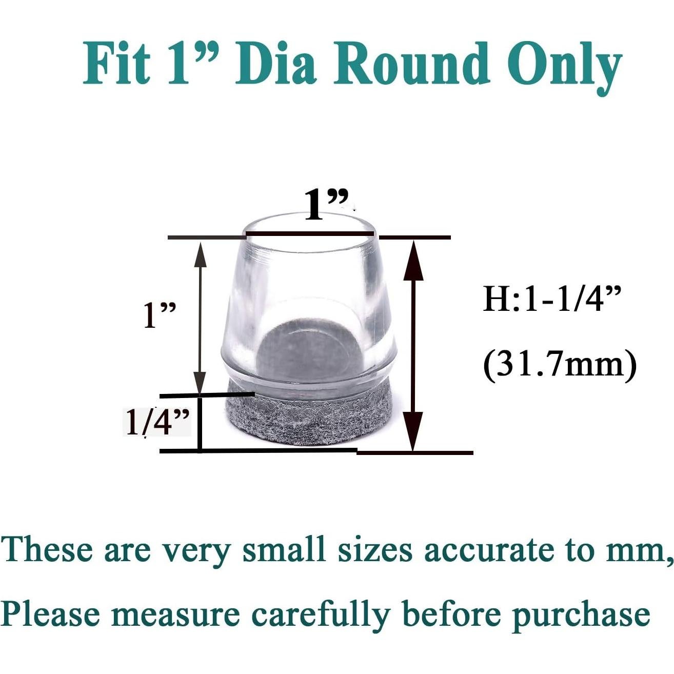 Protectores de Suelo para Patas de Silla FURNIGEAR 16 Unidades 2.54 cm