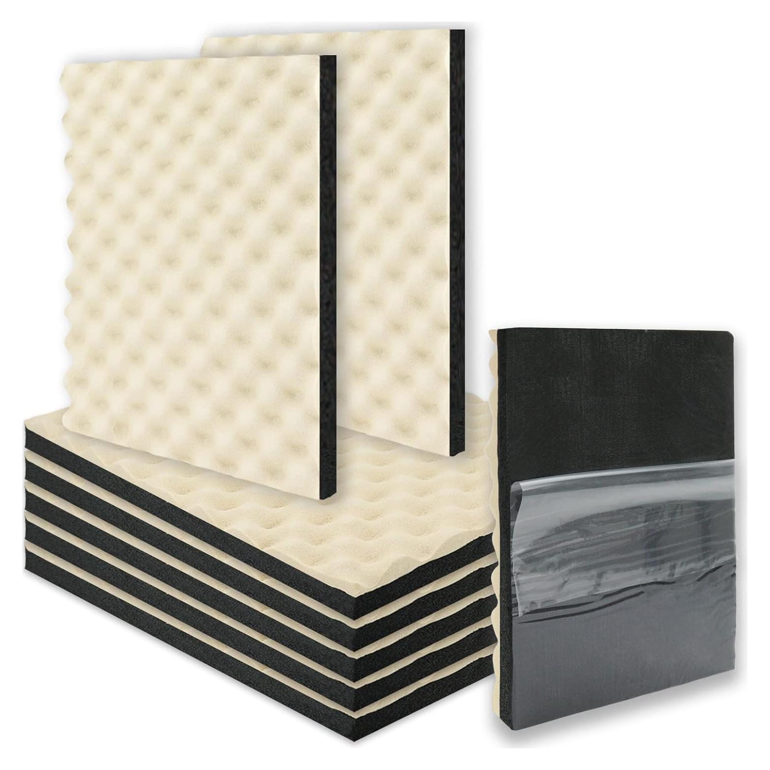 Aislamiento Acústico BXI Espuma Celdas Cerradas 8 Piezas 40x30x2.54cm Beige