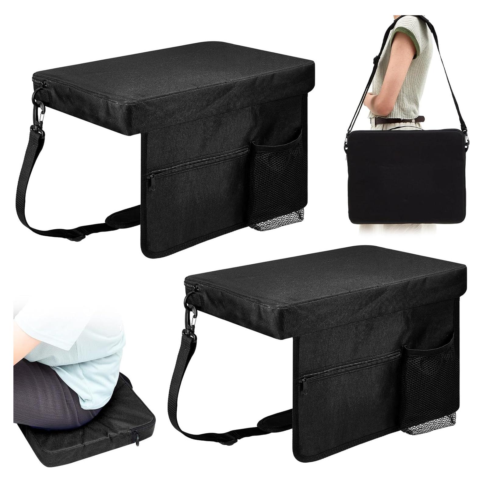 Asientos de Estadio Portátiles Hosuly - 2 Unidades, Negro