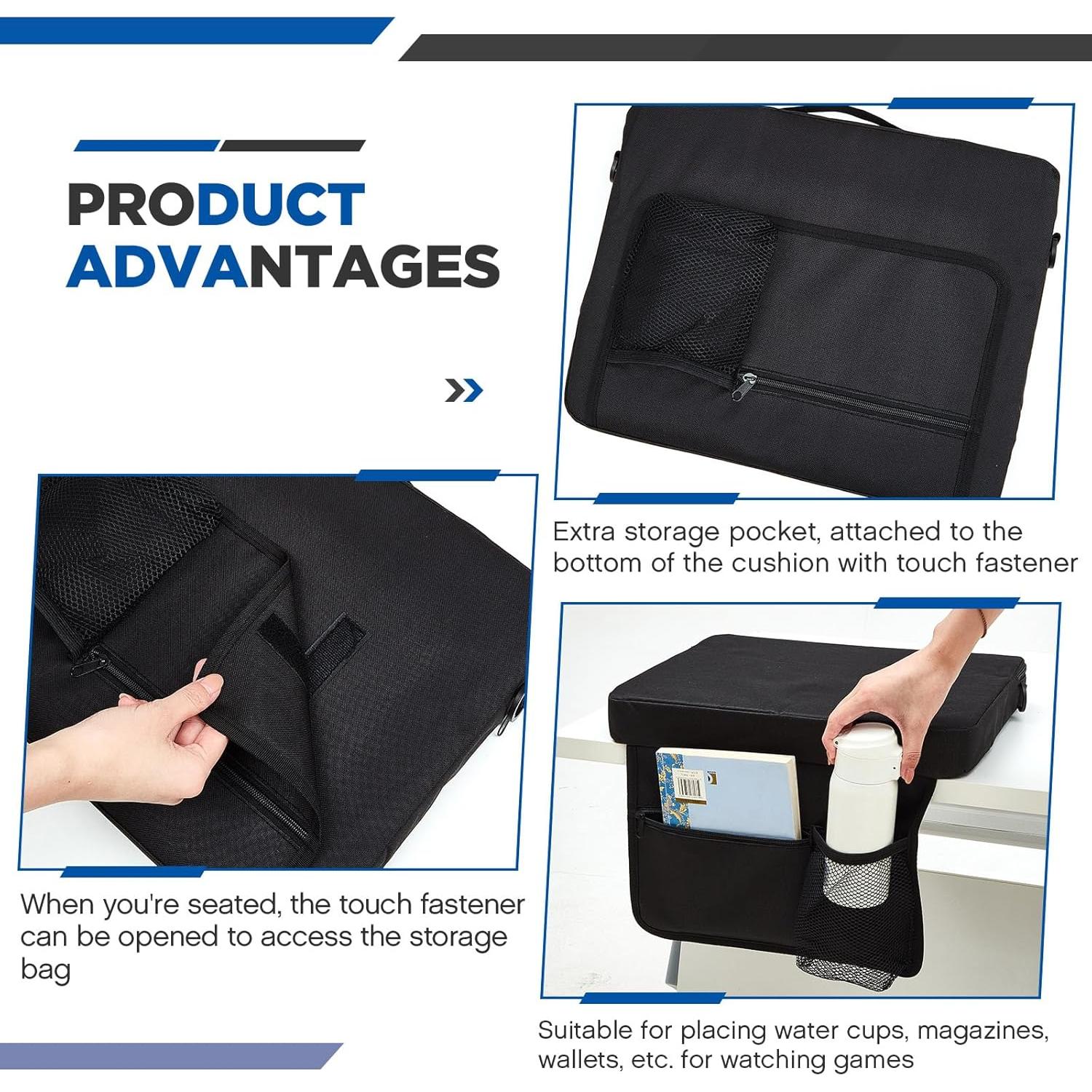 Asientos de Estadio Portátiles Hosuly - 2 Unidades, Negro