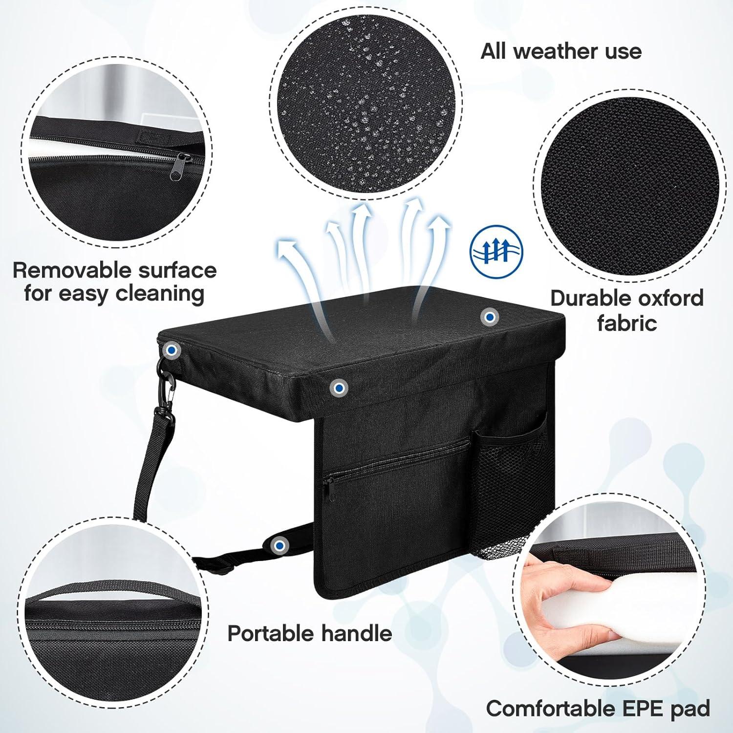 Asientos de Estadio Portátiles Hosuly - 2 Unidades, Negro