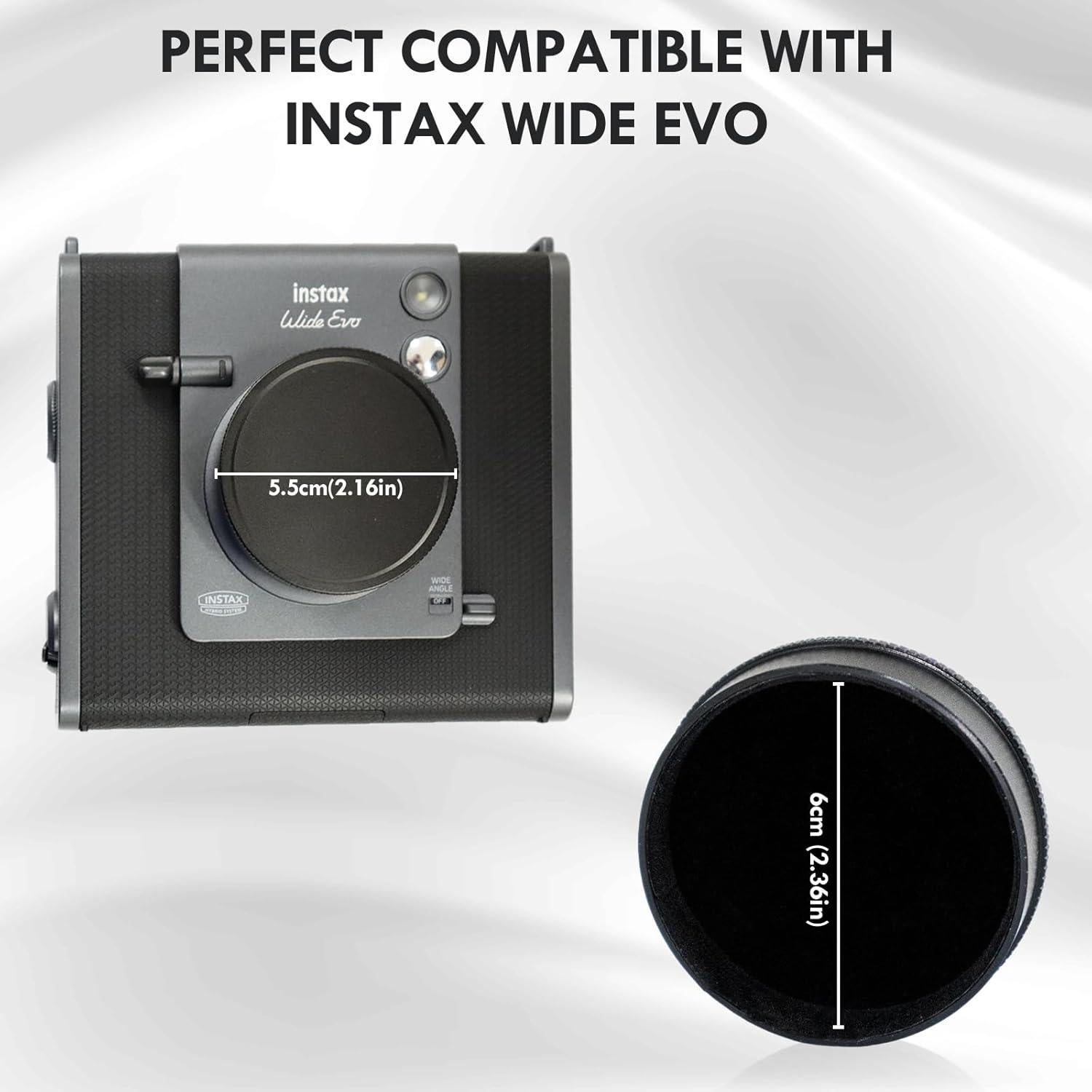 Tapa de Lente HIYQIN para Fuji Instax Wide EVO - Aluminio Negro
