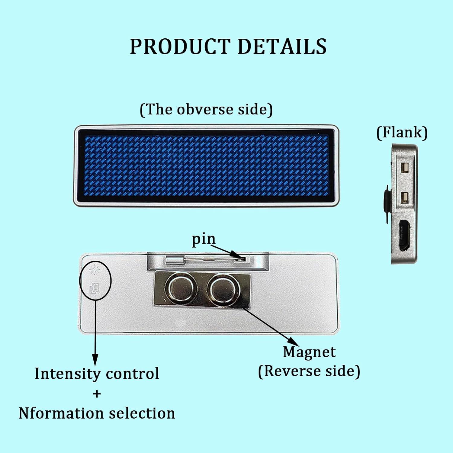 Insignias LED Azul TOP COLOR TRADE para Restaurante y Fiesta