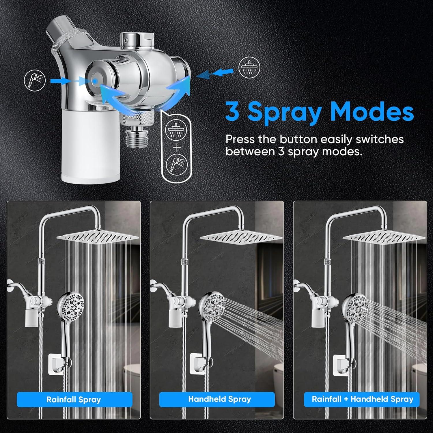 Cabezal de Ducha Filtrado VXV 10" Doble con Manguera 180 cm